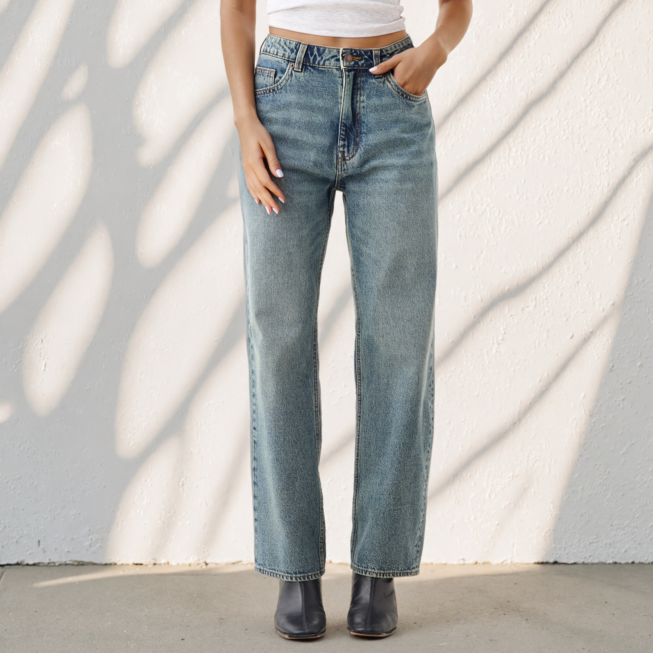 High-Rise Straight Fit Jeans-women-clothing-bottoms-jeans-image-1