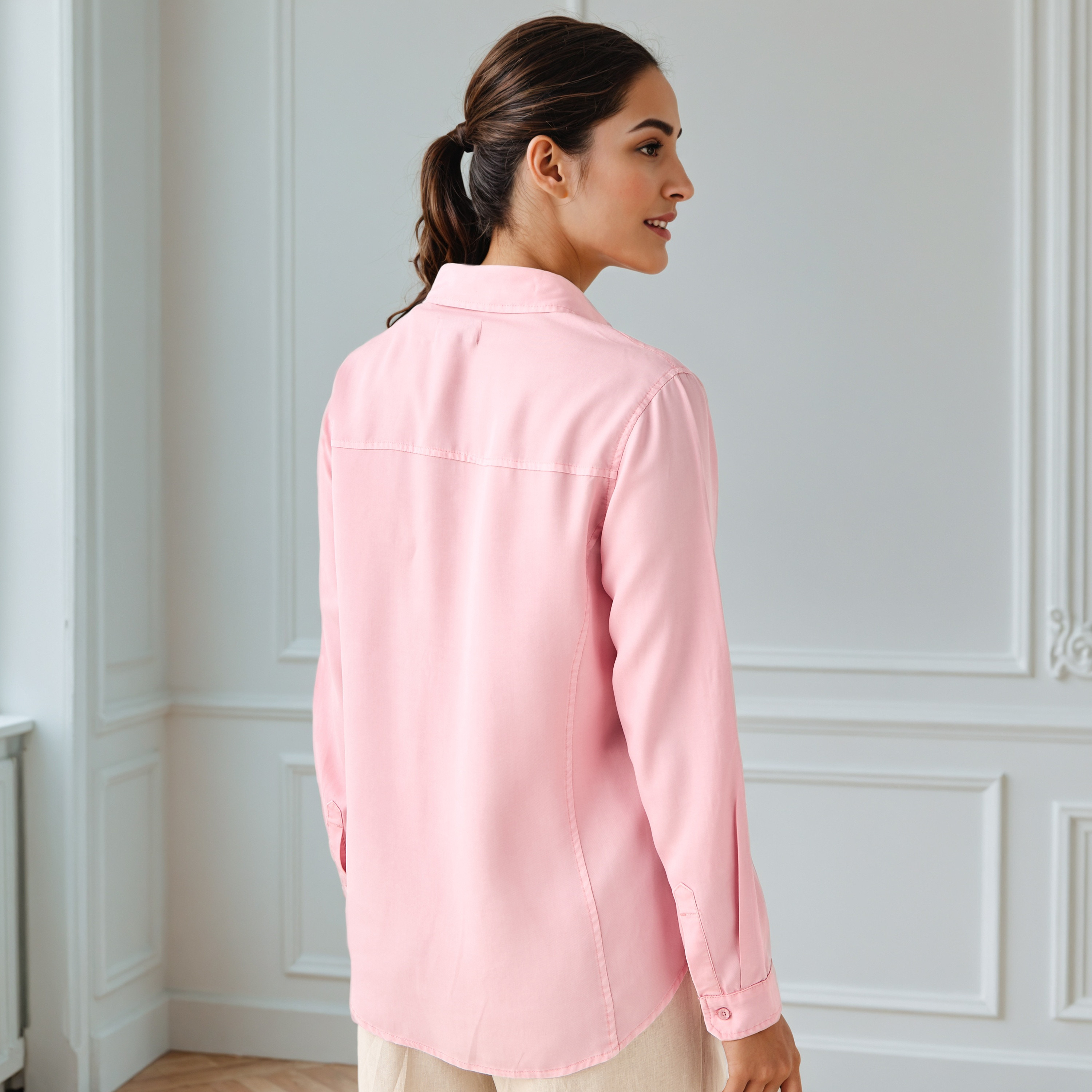 Regular Fit Denim Collar Shirt-women-clothing-shirtsandblouses-shirts-image-3