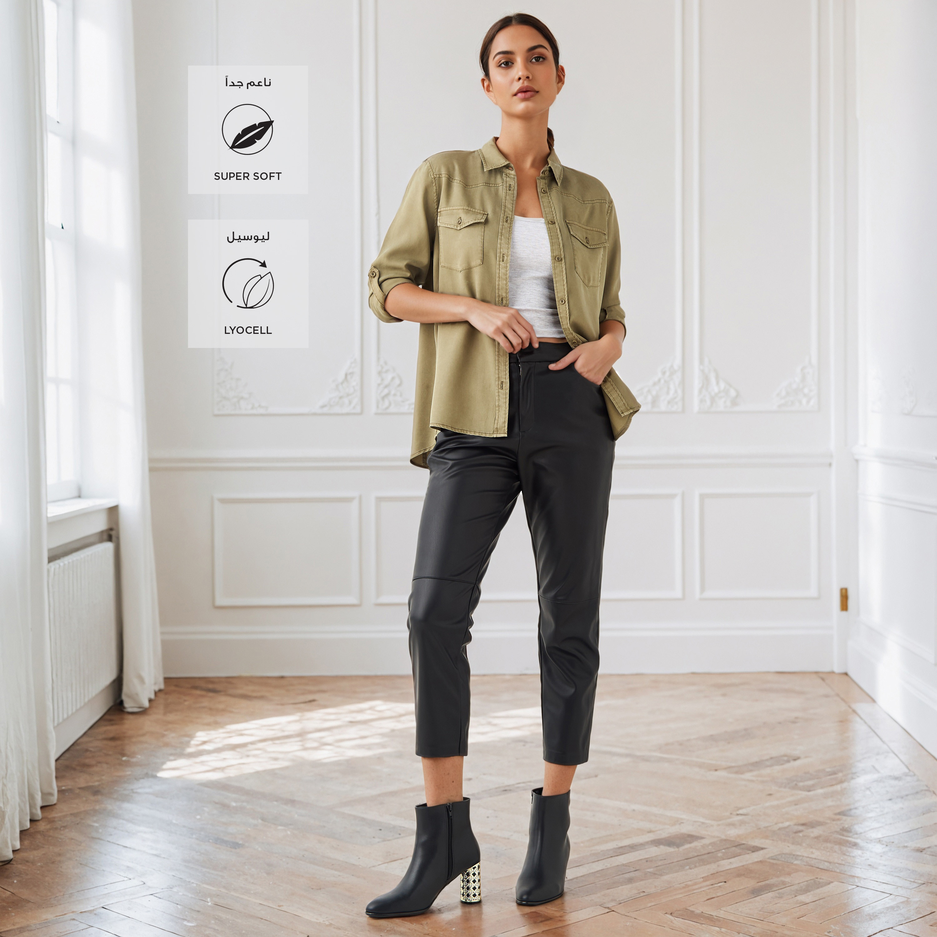Regular Fit Denim Collar Shirt-women-clothing-shirtsandblouses-shirts-image-2