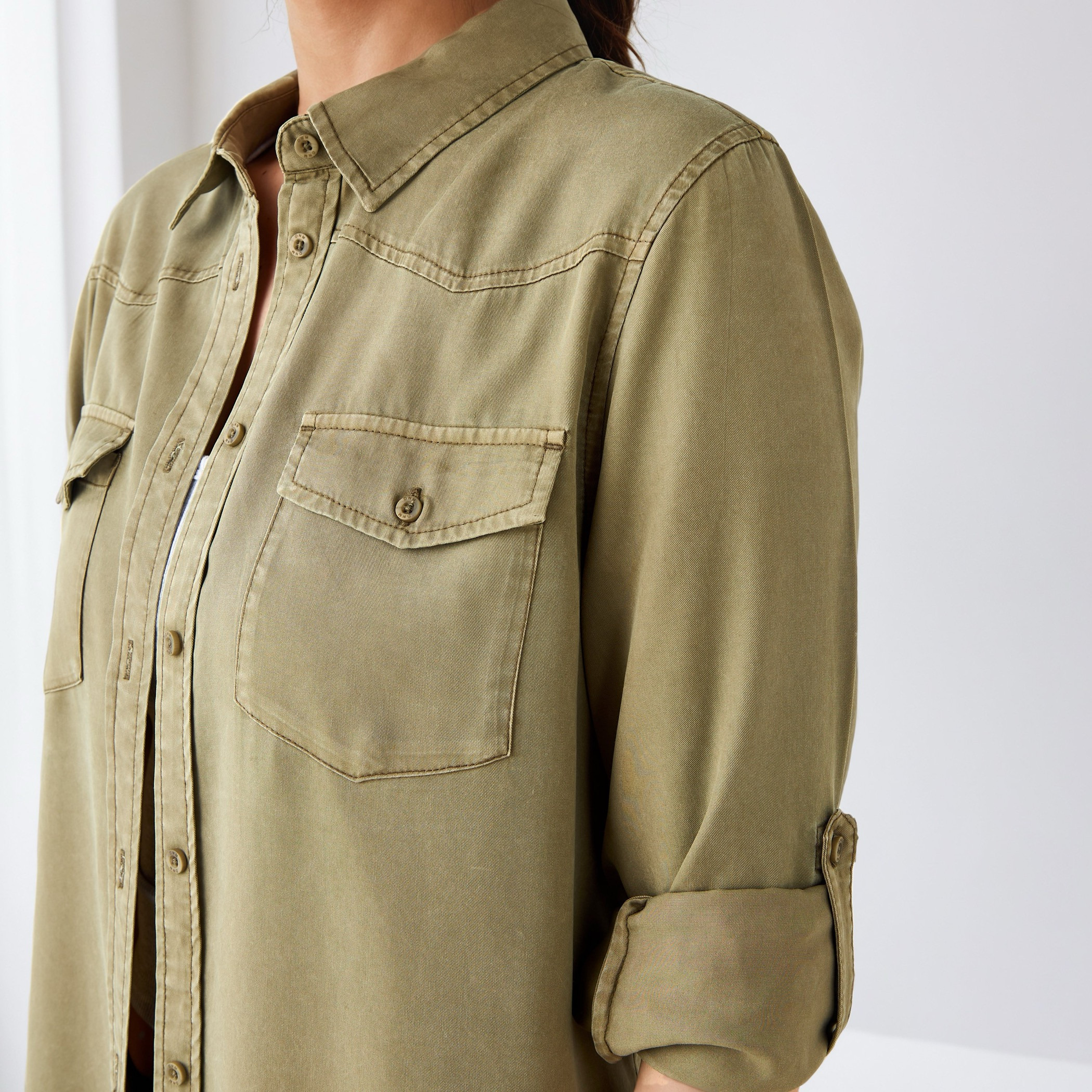Regular Fit Denim Collar Shirt-women-clothing-shirtsandblouses-shirts-image-4