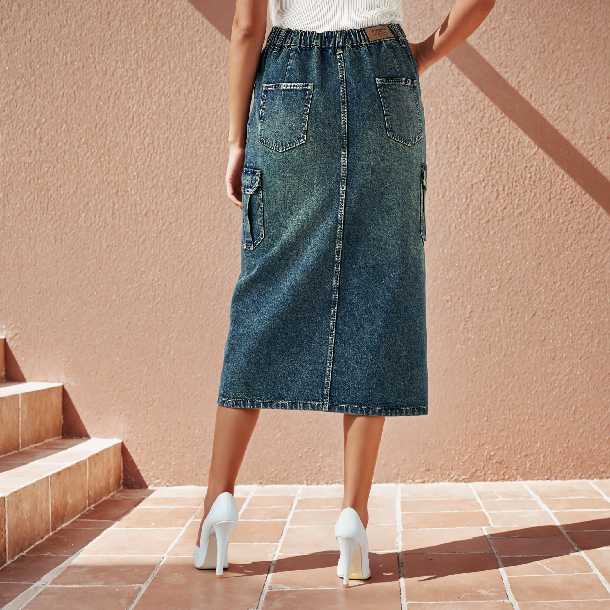Denim A-Line Cargo Skirt with Front Slit-women-clothing-bottoms-skirts-image-5