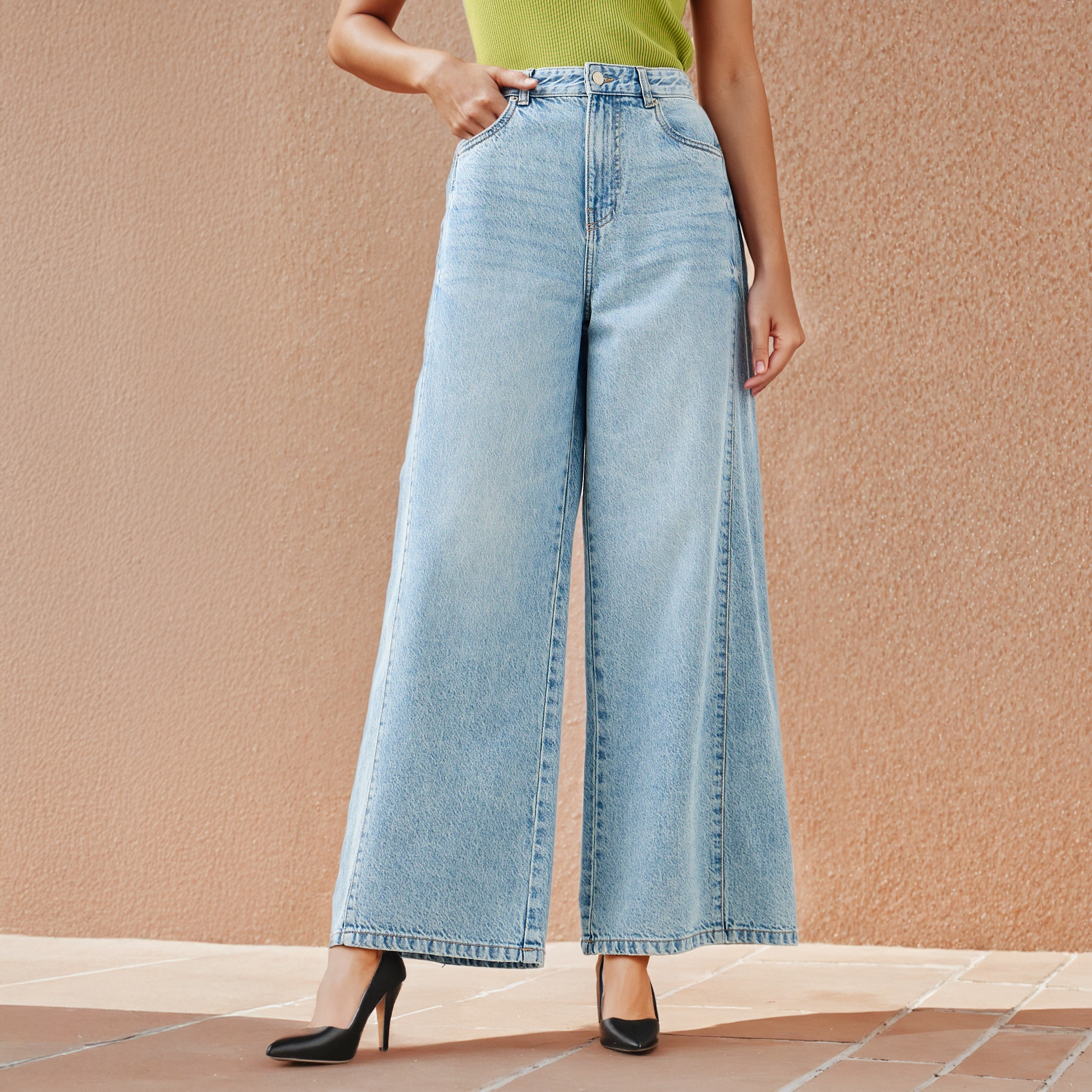 Front Seam Wide Leg Jeans-women-clothing-bottoms-jeans-image-1