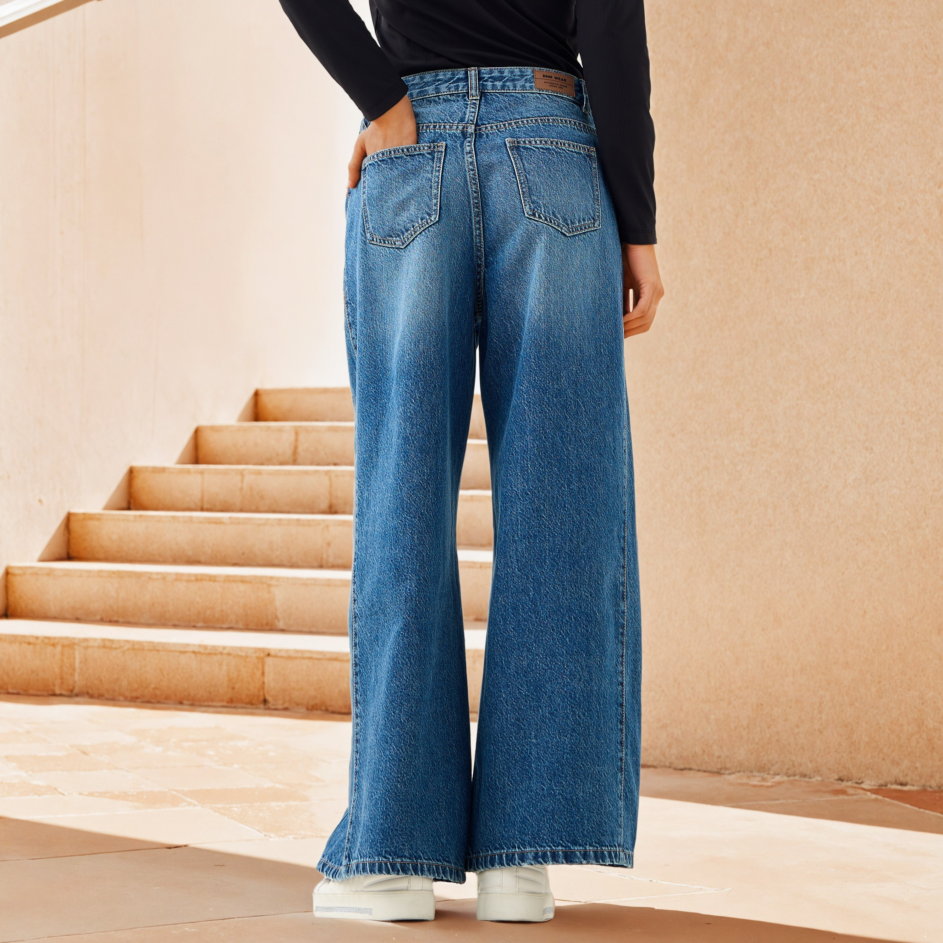Front Seam Wide Leg Jeans-women-clothing-bottoms-jeans-image-3