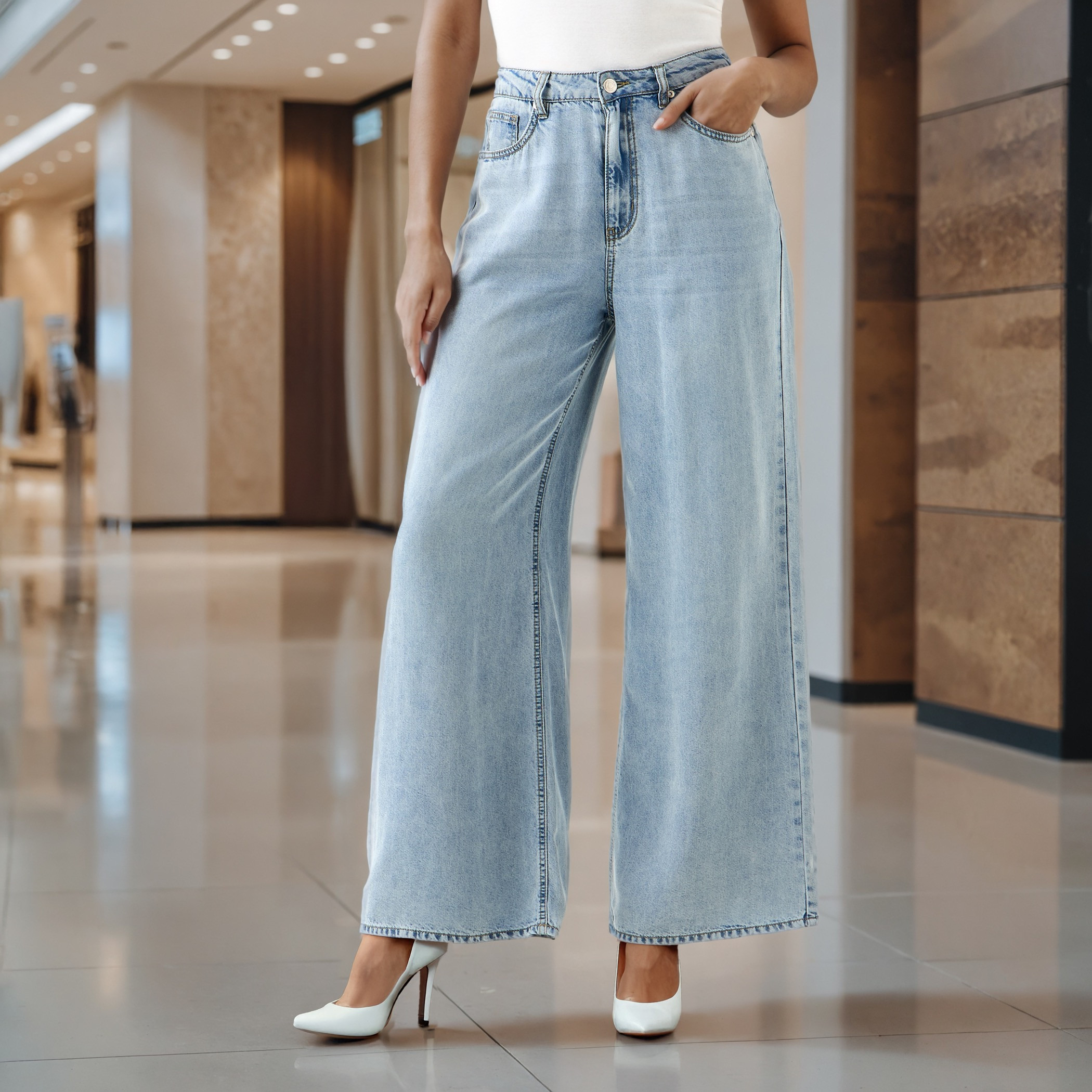 Wide Leg Jeans with Pockets-women-clothing-bottoms-jeans-image-1
