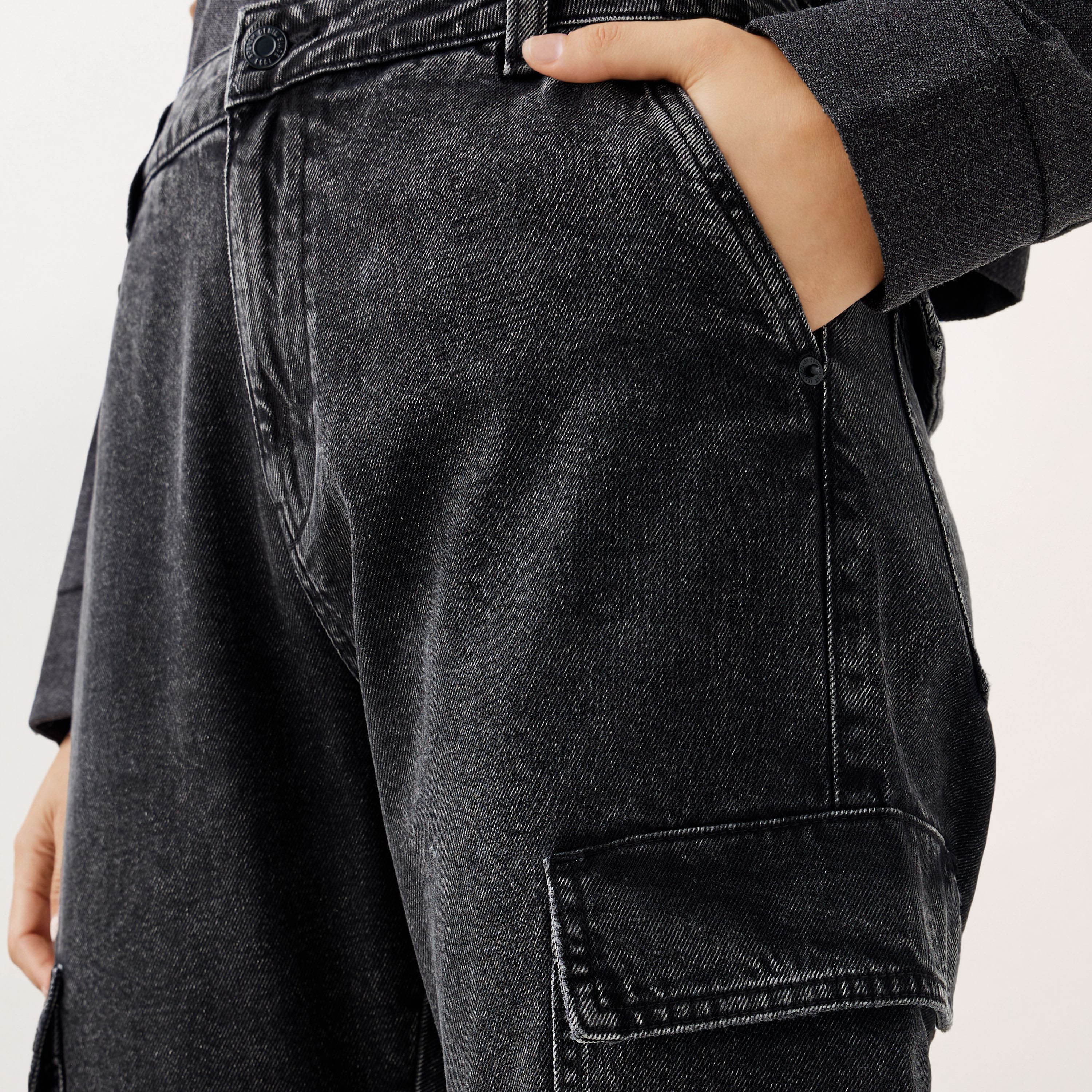 Straight Fit Cotton Jeans with Pockets-women-clothing-bottoms-jeans-image-4