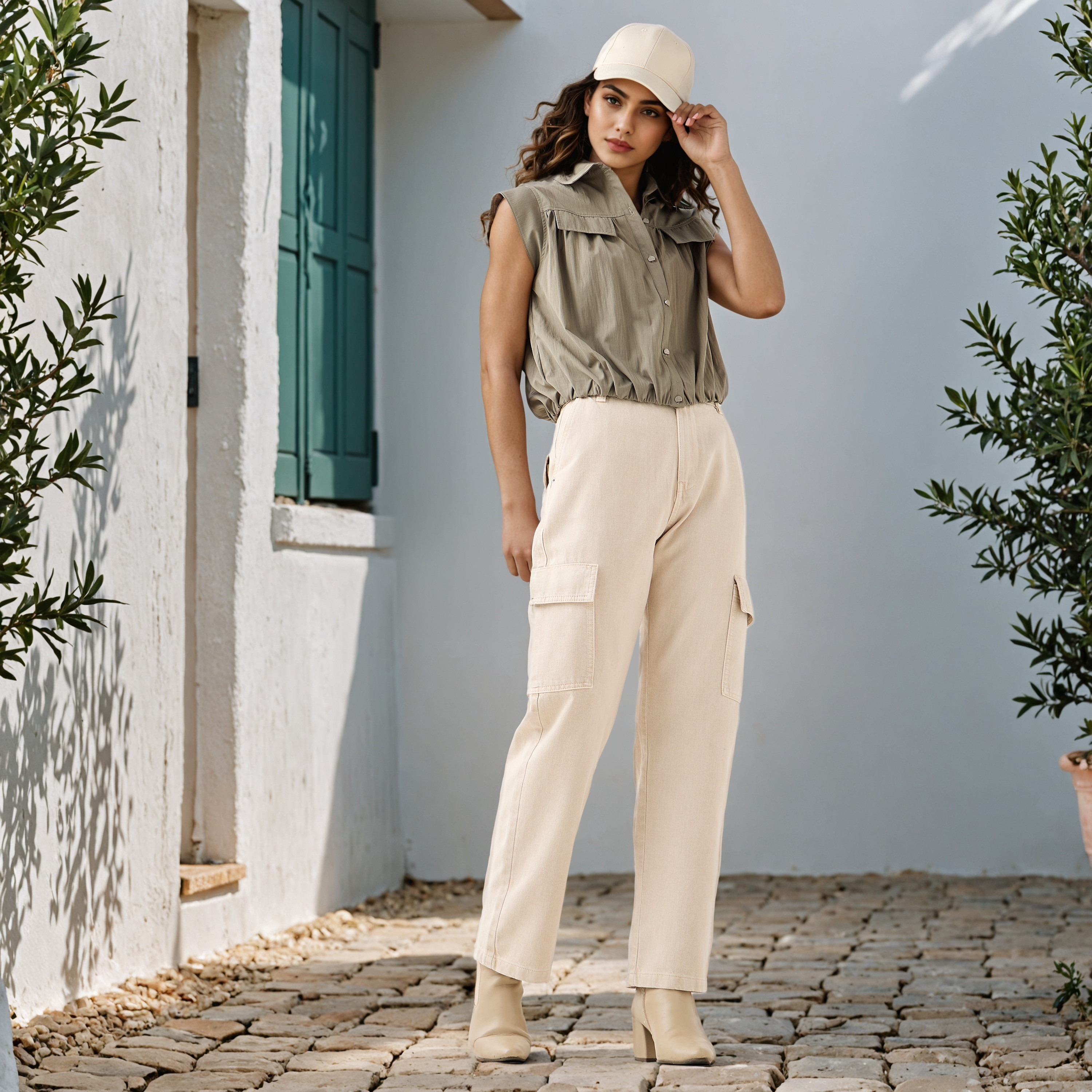 Straight Fit Cotton Jeans with Pockets-women-clothing-bottoms-jeans-image-2