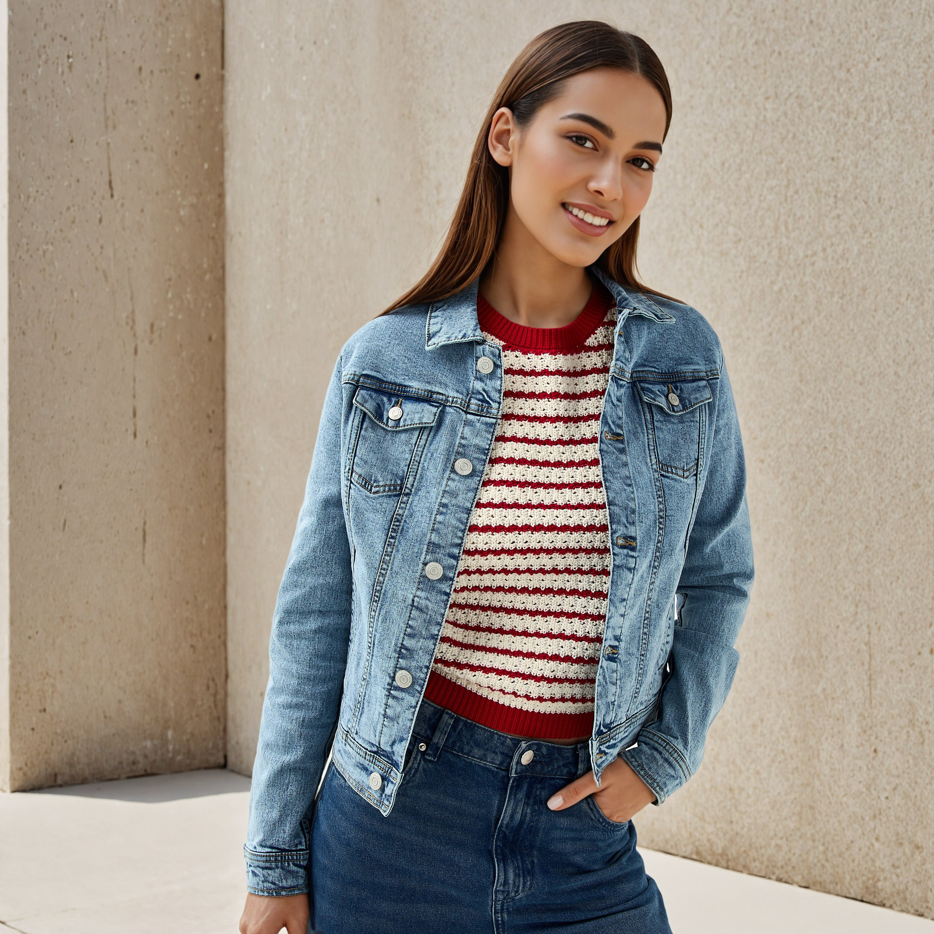Regular Fit Trucker Jacket-women-winterwear-coatsandjackets-jackets-image-1