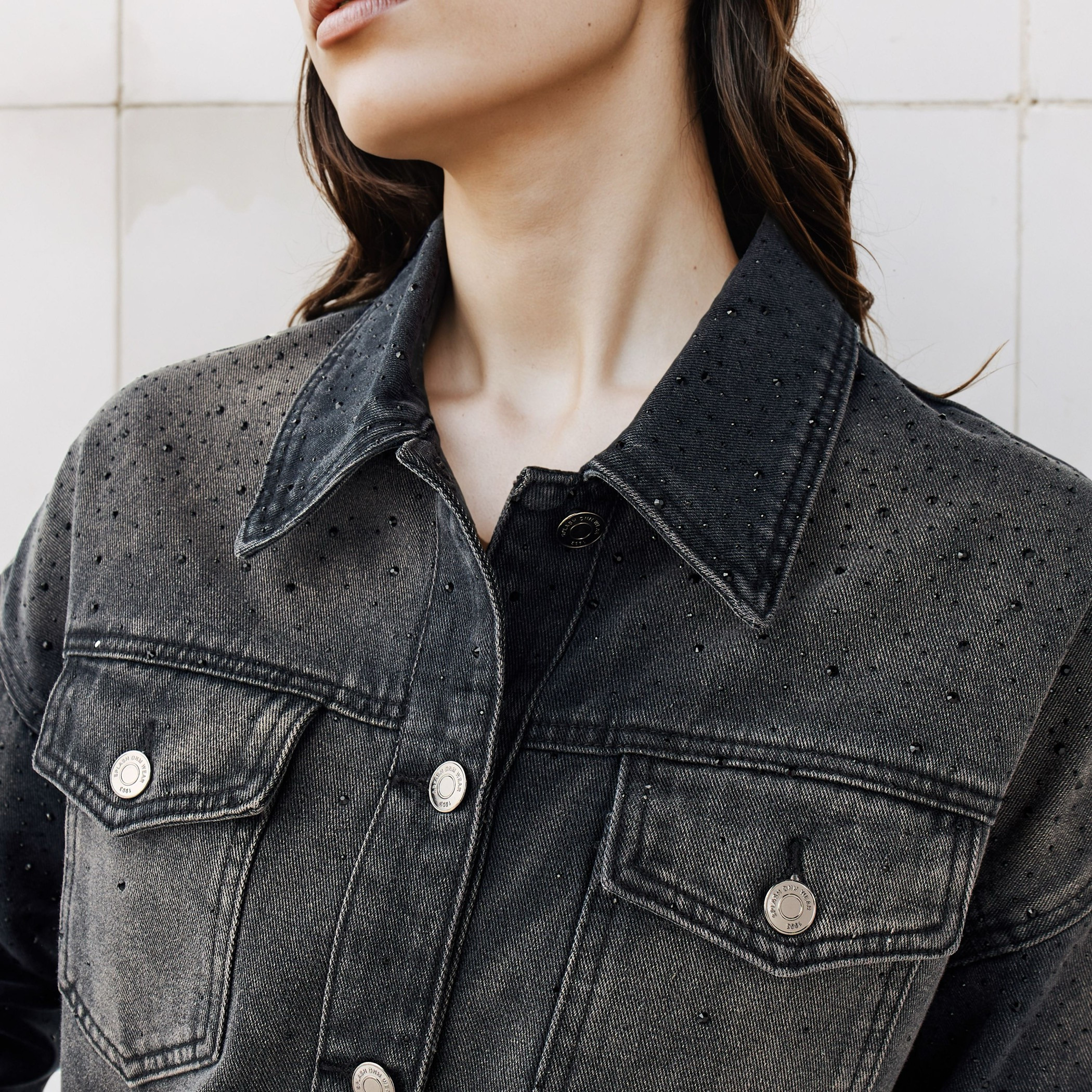 Regular Fit Cotton Denim Shirt with Embellished Detail-women-clothing-shirtsandblouses-shirts-image-4