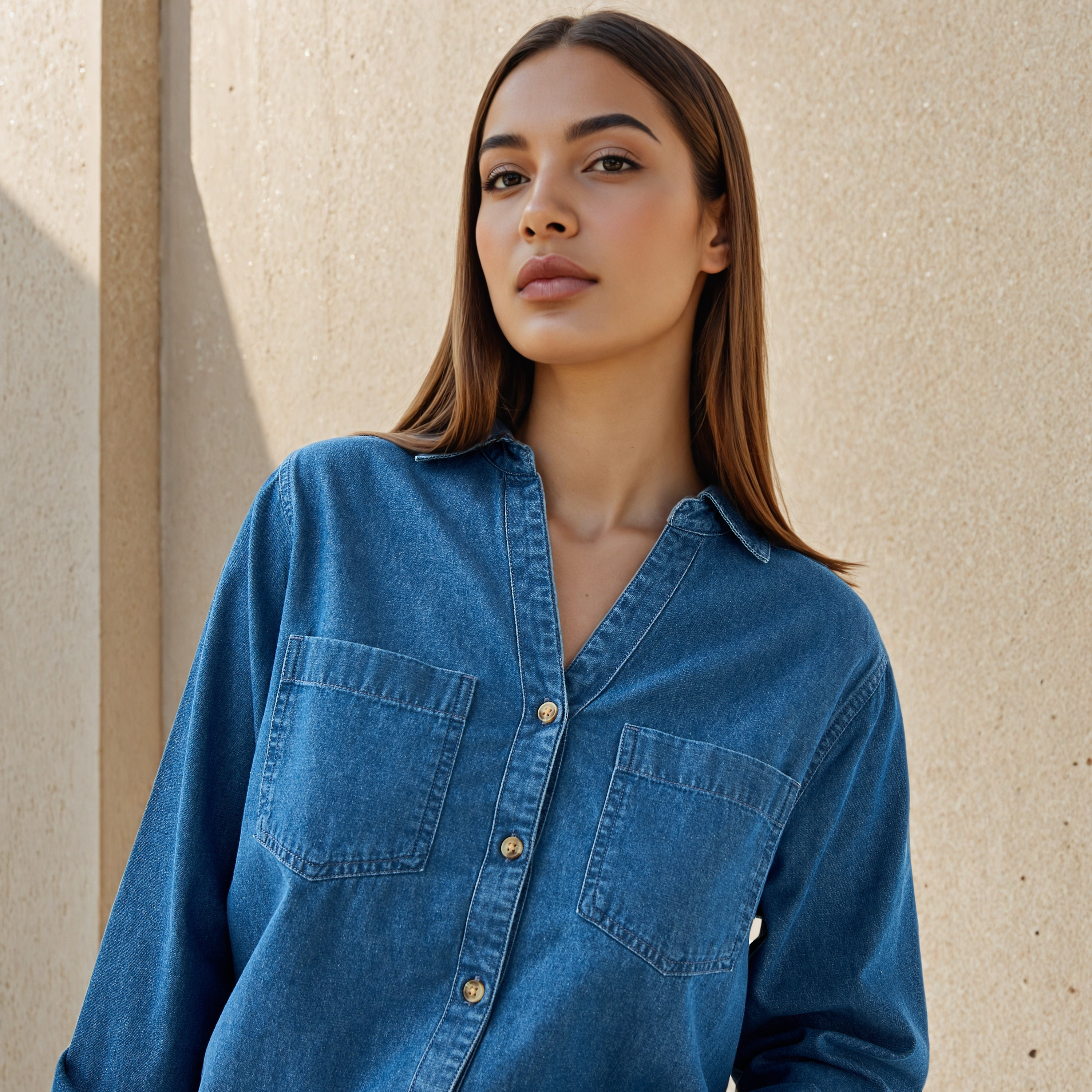 Regular Fit Denim Shirt-women-clothing-shirtsandblouses-shirts-image-6