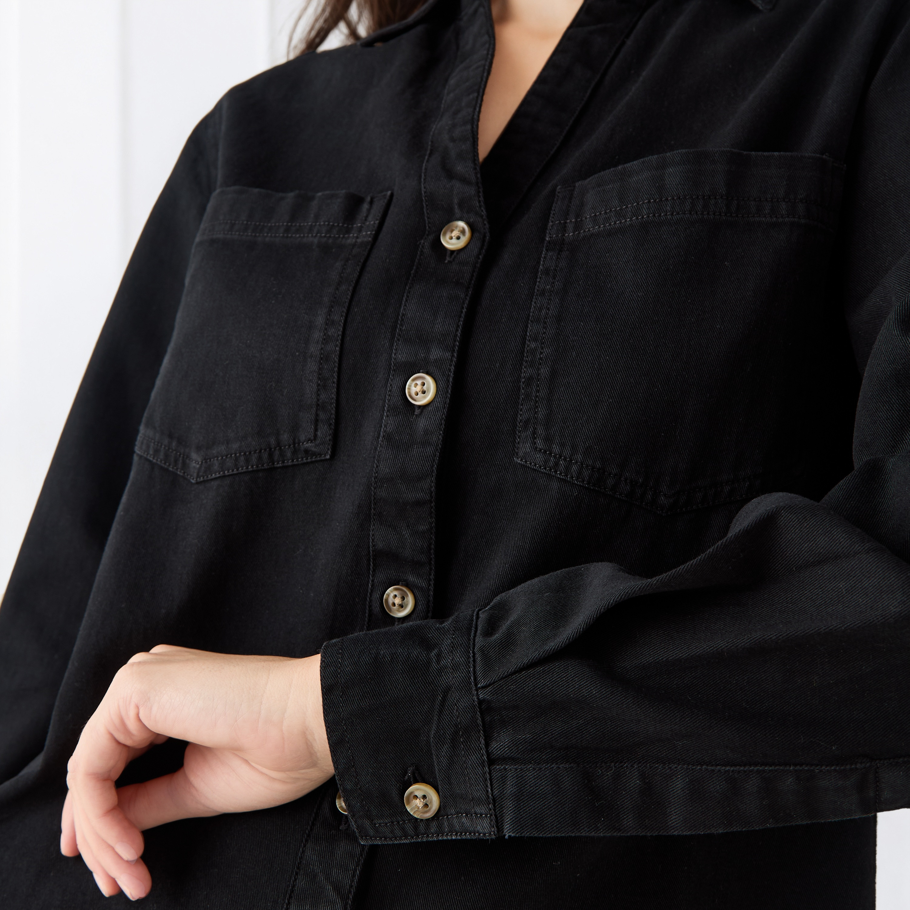 قميص دينم بقصة عادية-women-clothing-shirtsandblouses-shirts-image-5