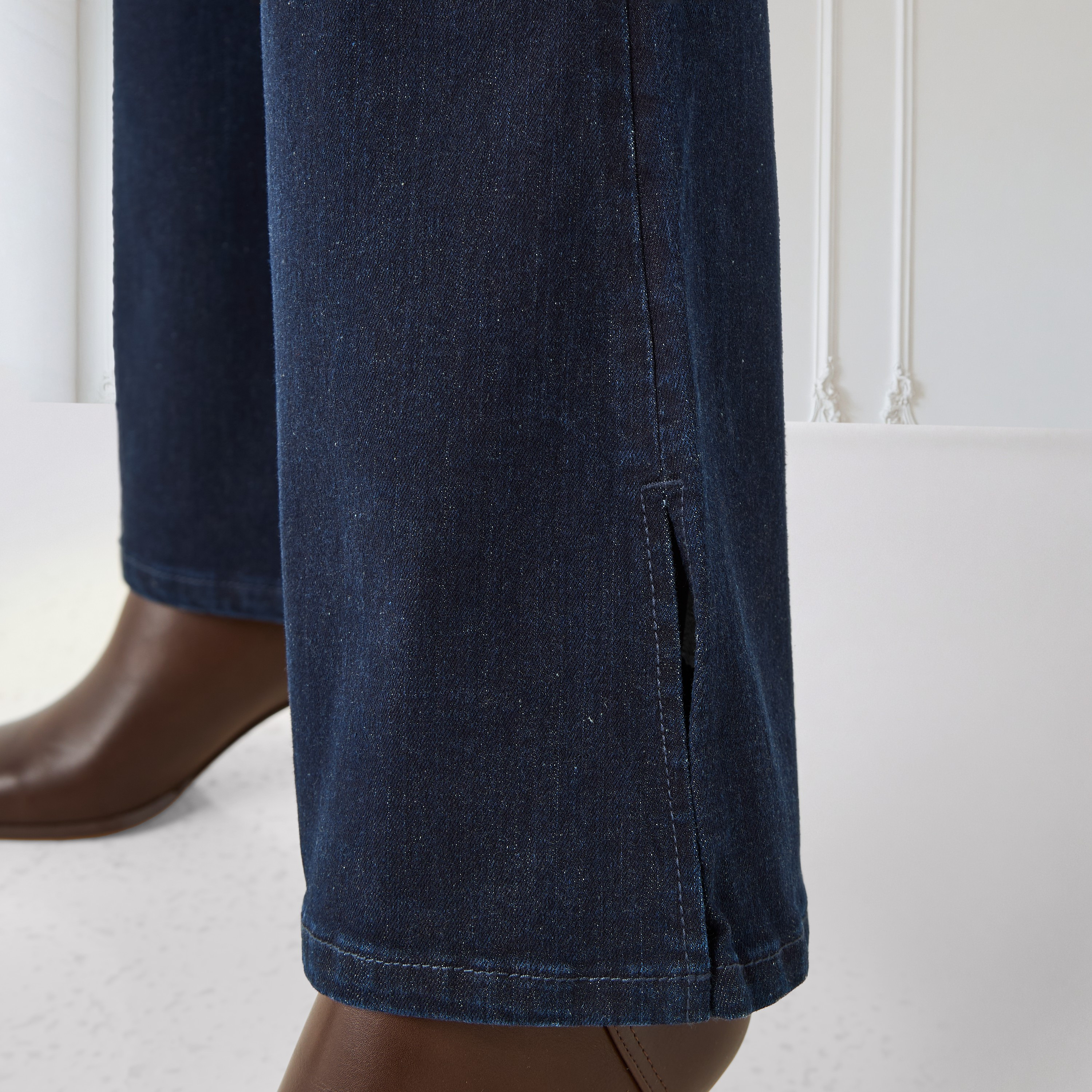 بنطلون جينز قطن واسع وخصر مرتفع مع جيوب-women-clothing-bottoms-jeans-image-10