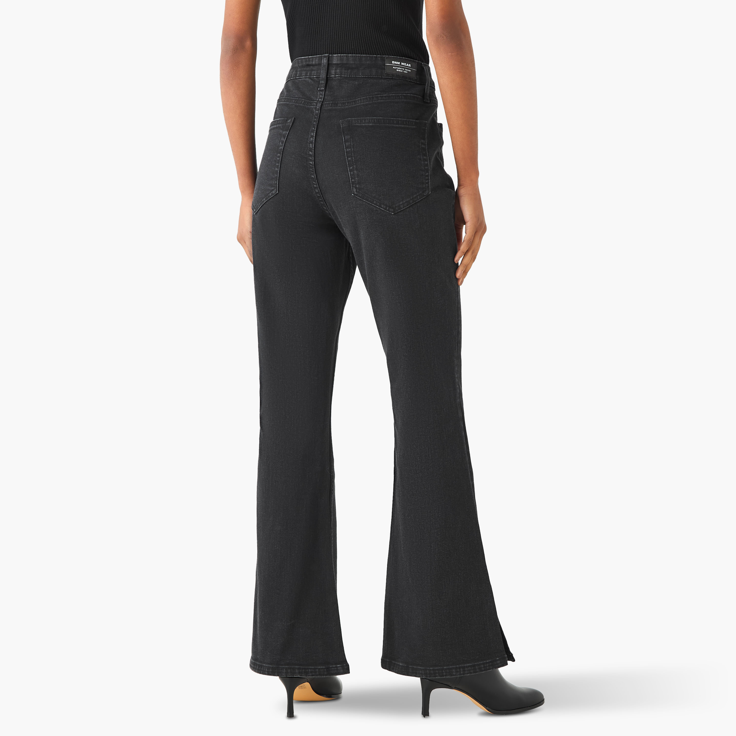 Flared High-Rise Cotton Jeans with Pockets-women-clothing-bottoms-jeans-image-3