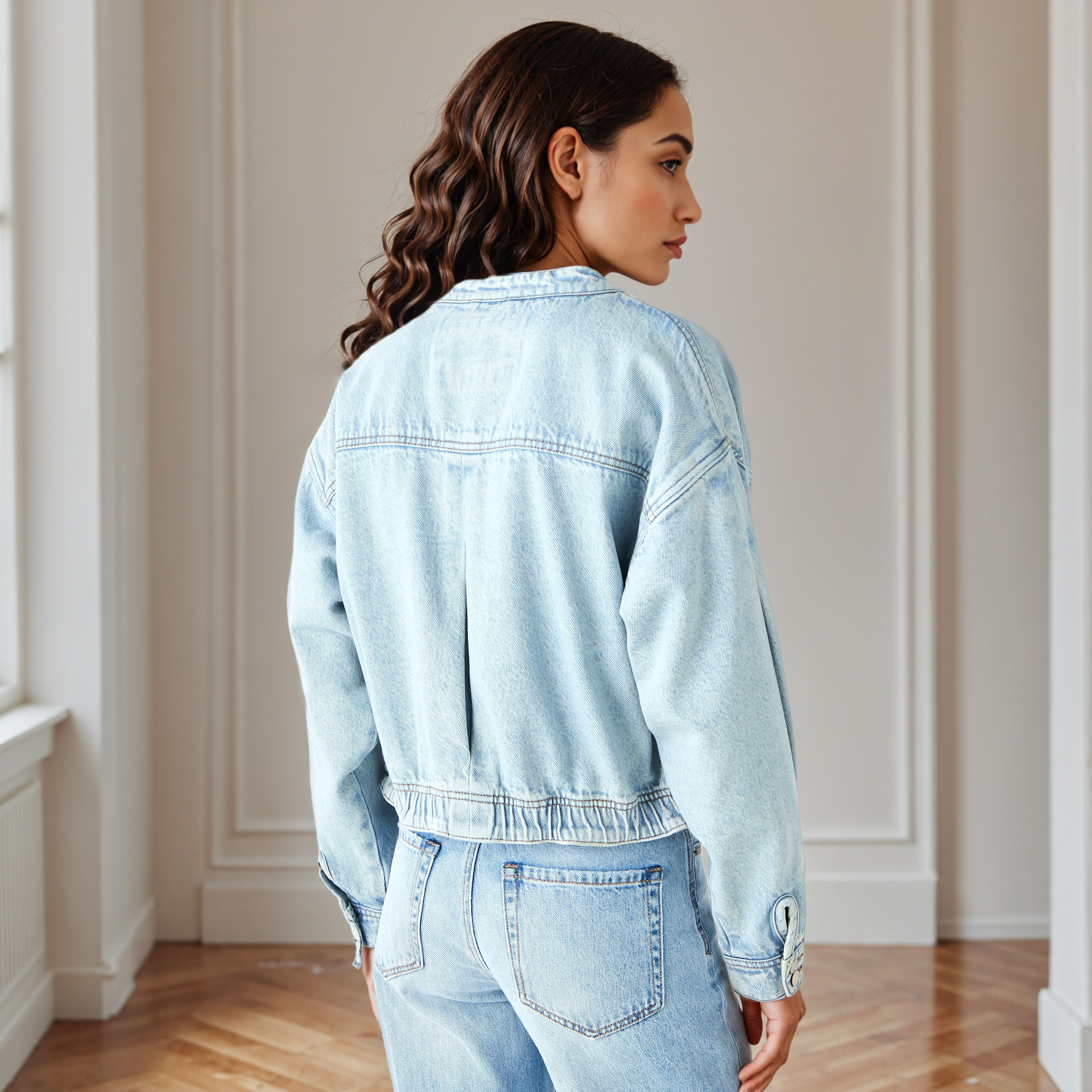 Regular Denim Jacket with Pockets-women-winterwear-coatsandjackets-jackets-image-3