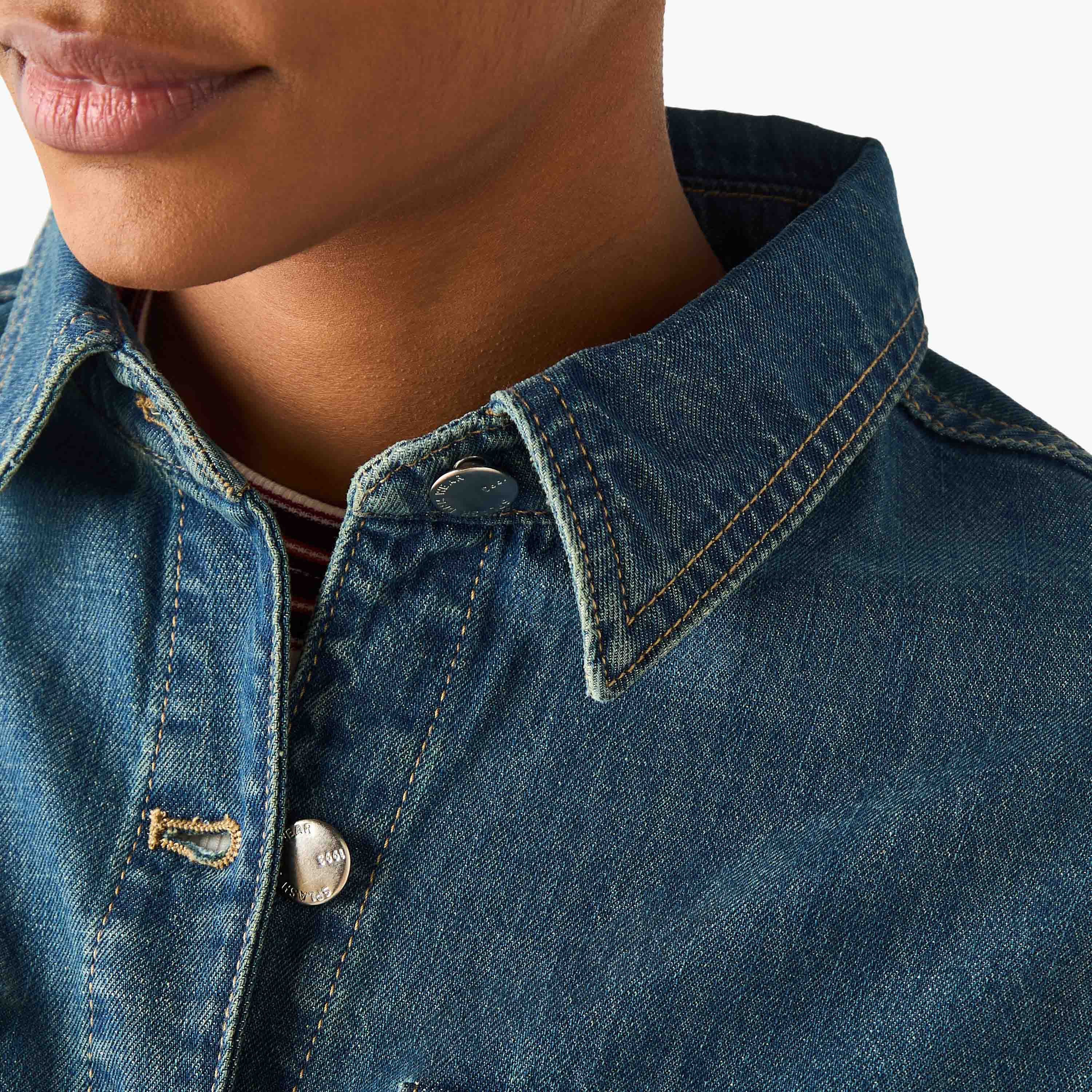 Relaxed Fit Denim Shirt with Pockets-women-clothing-shirtsandblouses-shirts-image-3