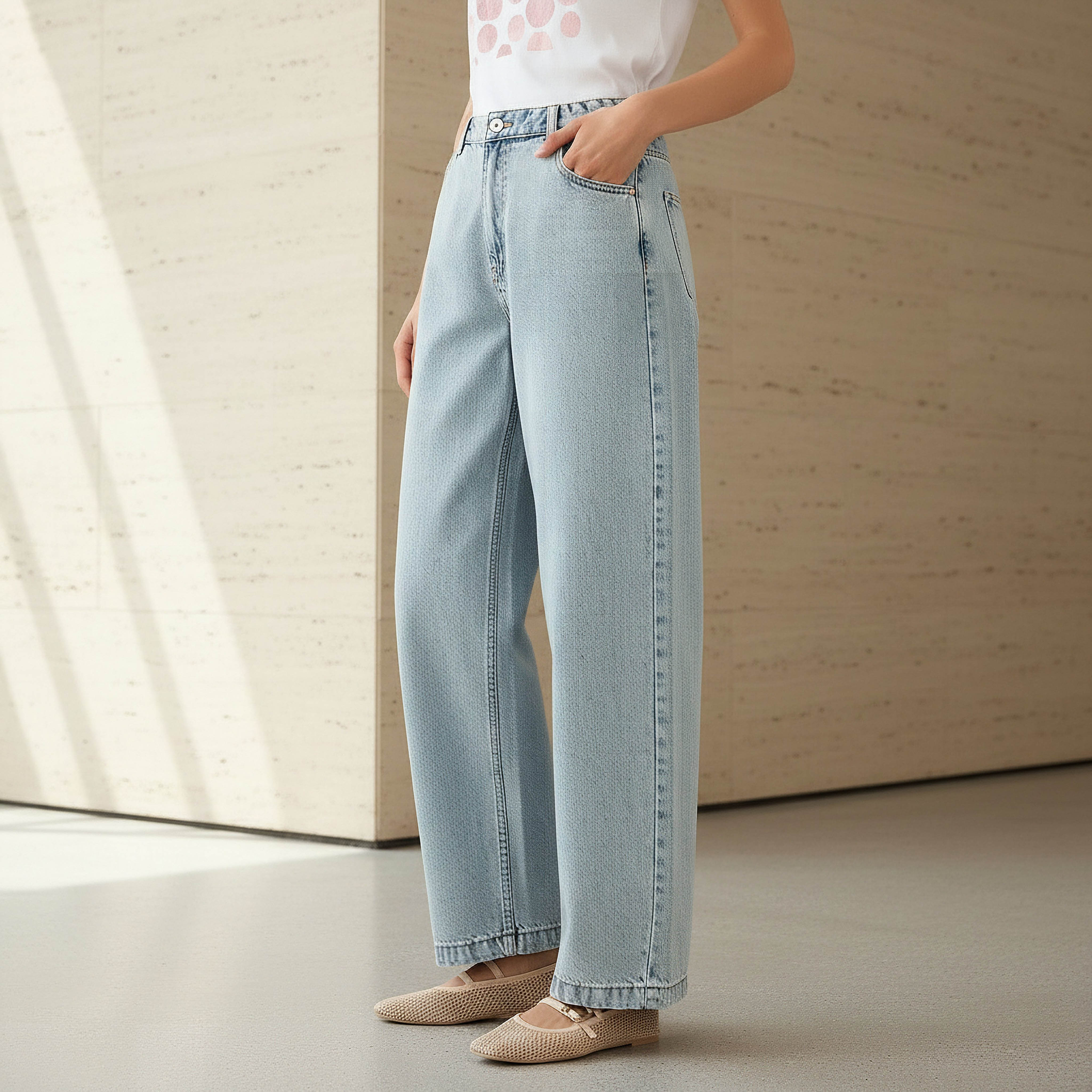 Flexi Waist Wide Leg Jeans Cotton-women-clothing-bottoms-jeans-image-1