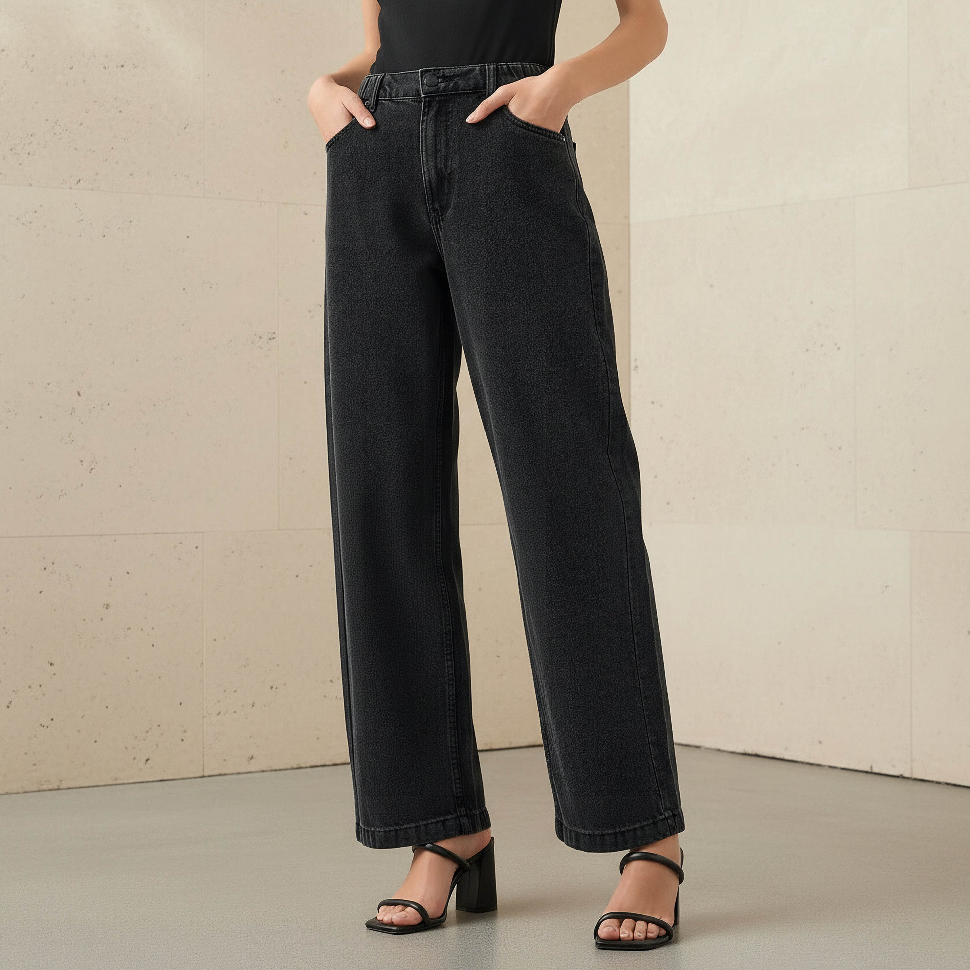 Flexi Waist Wide Leg Jeans Cotton-women-clothing-bottoms-jeans-image-1