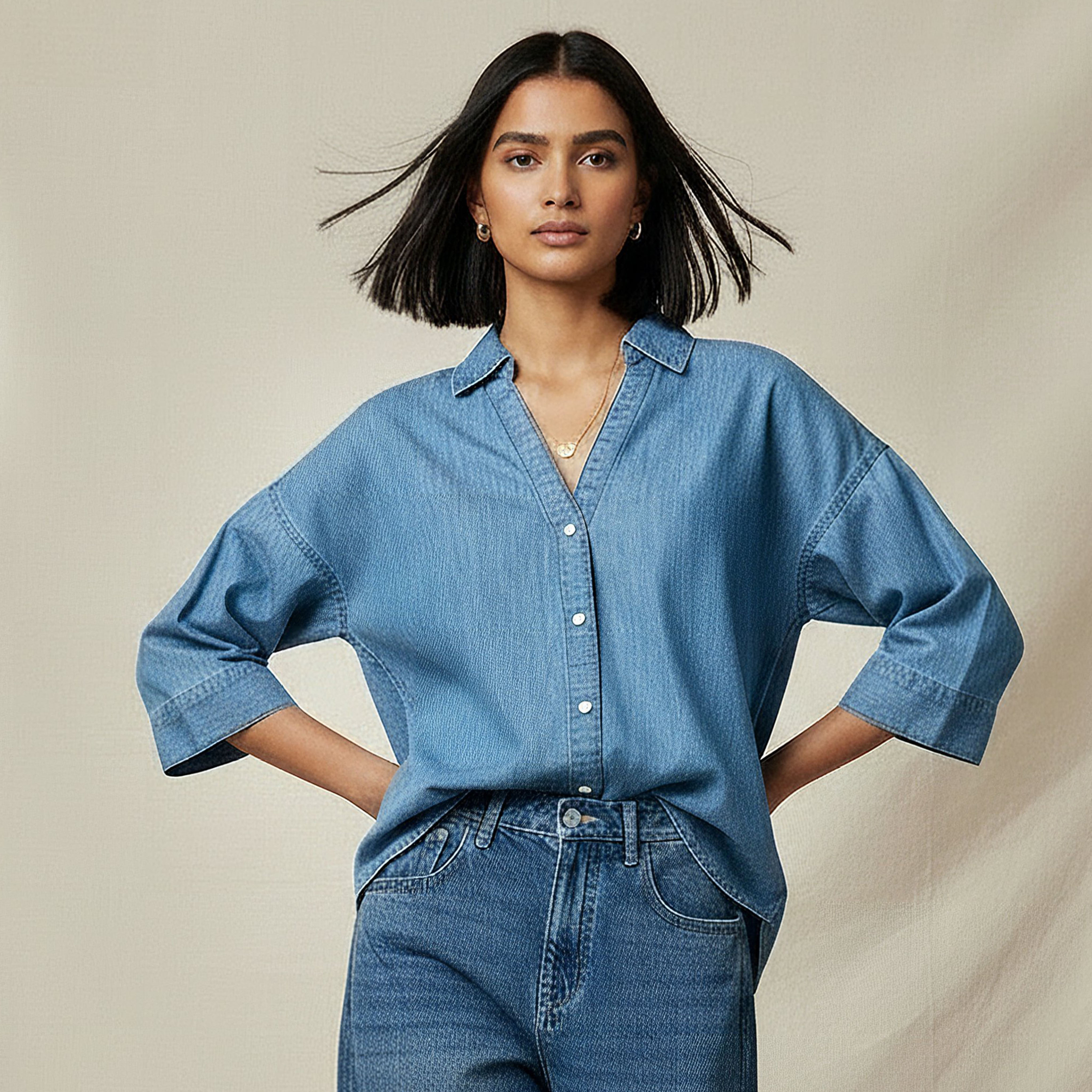 بلوزة بقصّة عادية وأكتاف منسدلة مع ياقة-women-clothing-shirtsandblouses-shirts-image-5