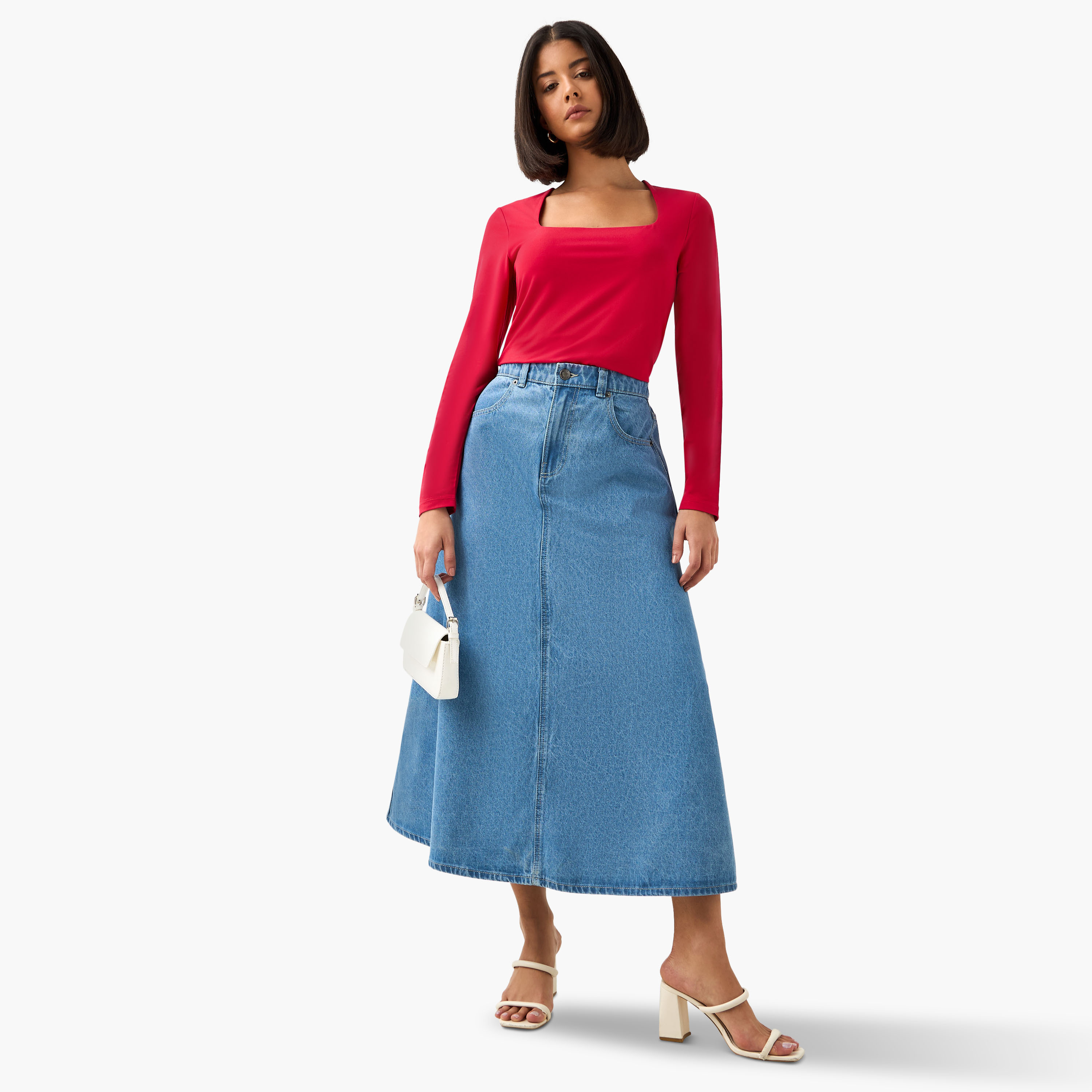 A-Line Denim Midi Skirt with Pockets-women-clothing-bottoms-skirts-image-2