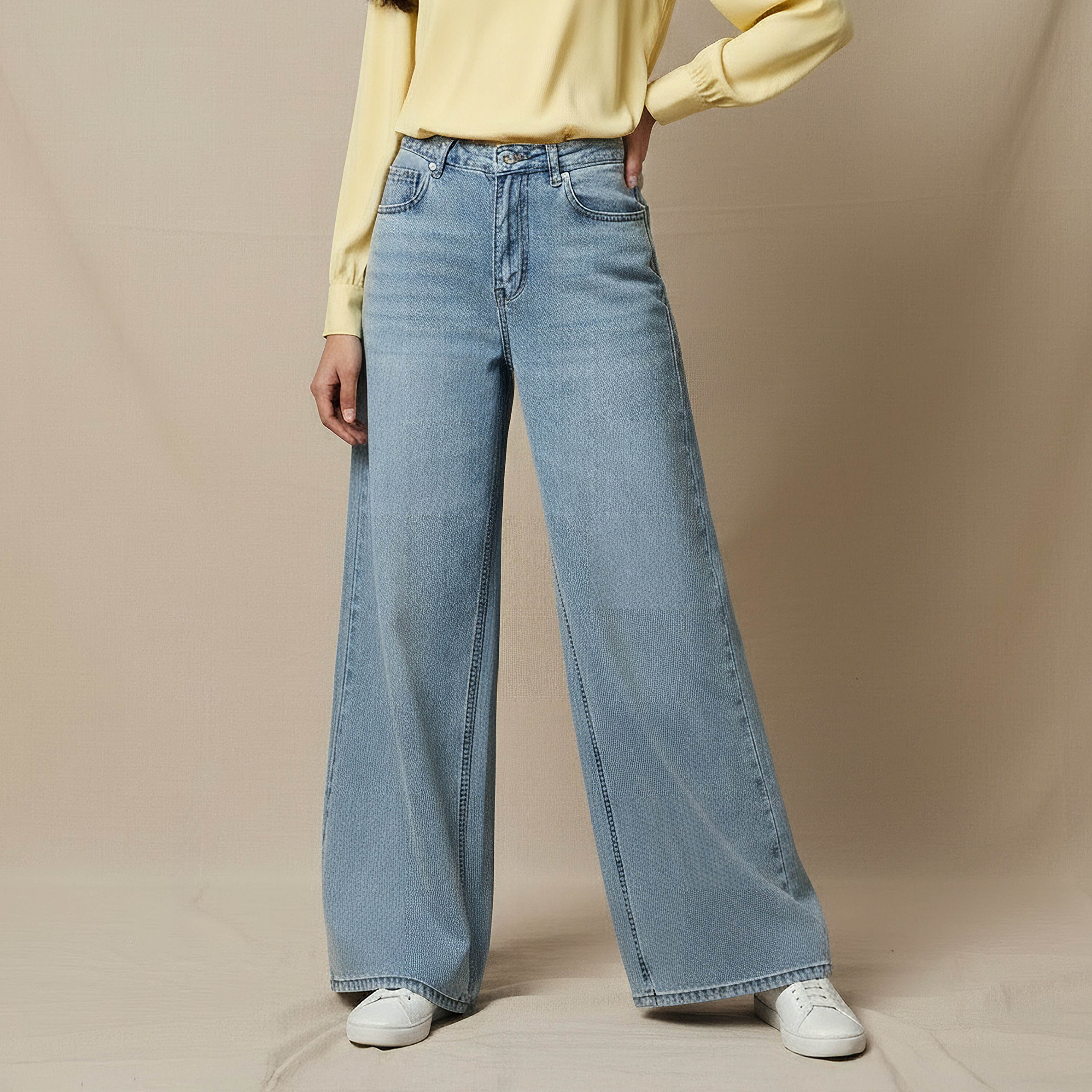 Wide Leg Jeans with Pockets-women-clothing-bottoms-jeans-image-1