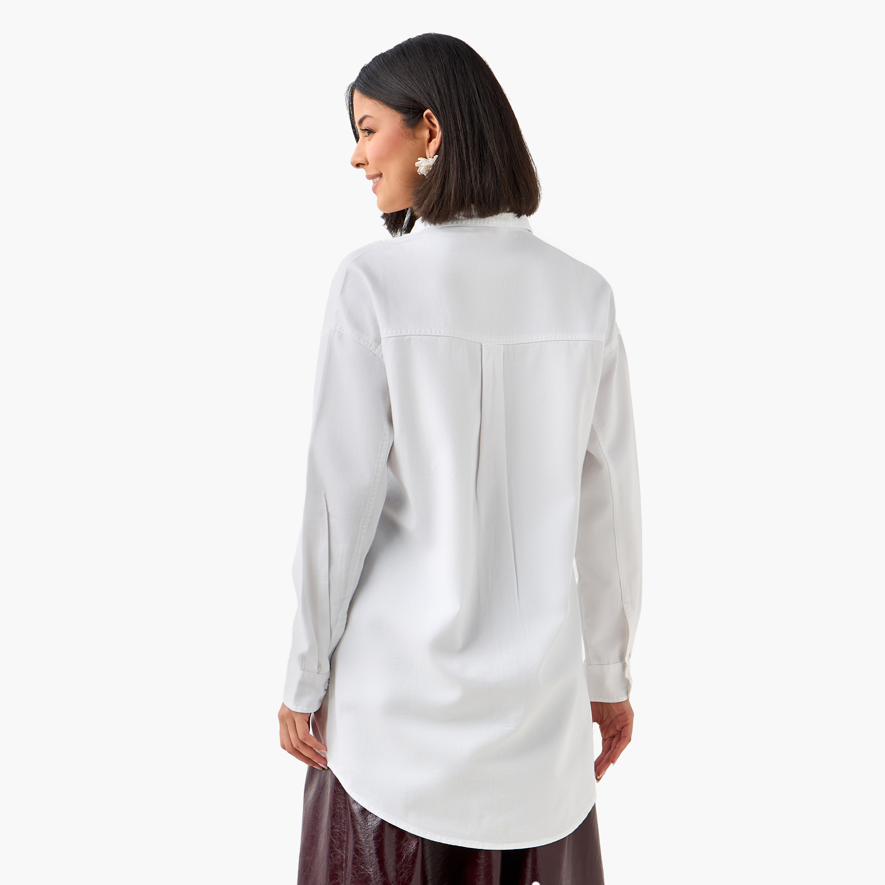 Longline Shirt with Chest Pocket-women-clothing-shirtsandblouses-shirts-image-5
