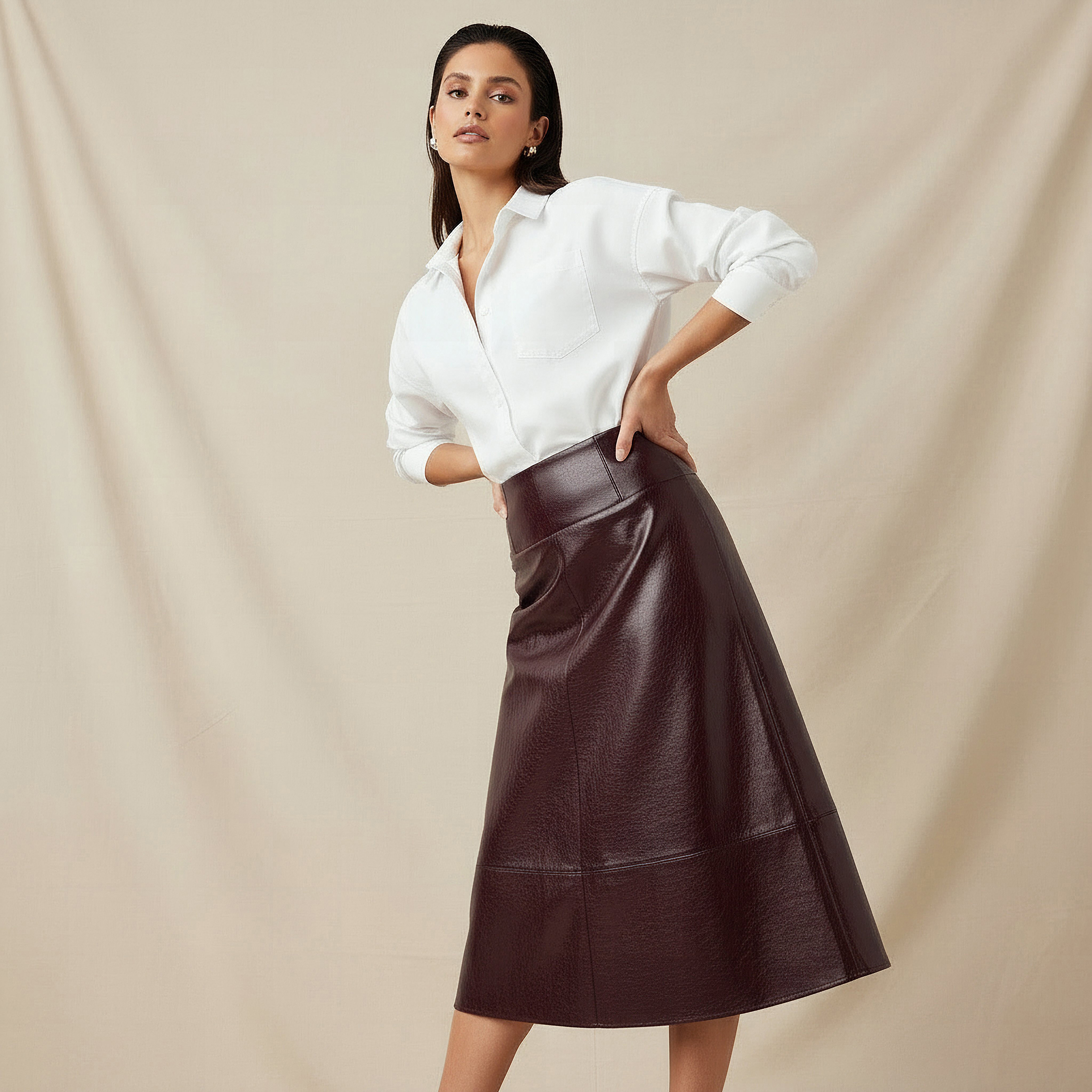 Longline Shirt with Chest Pocket-women-clothing-shirtsandblouses-shirts-image-2