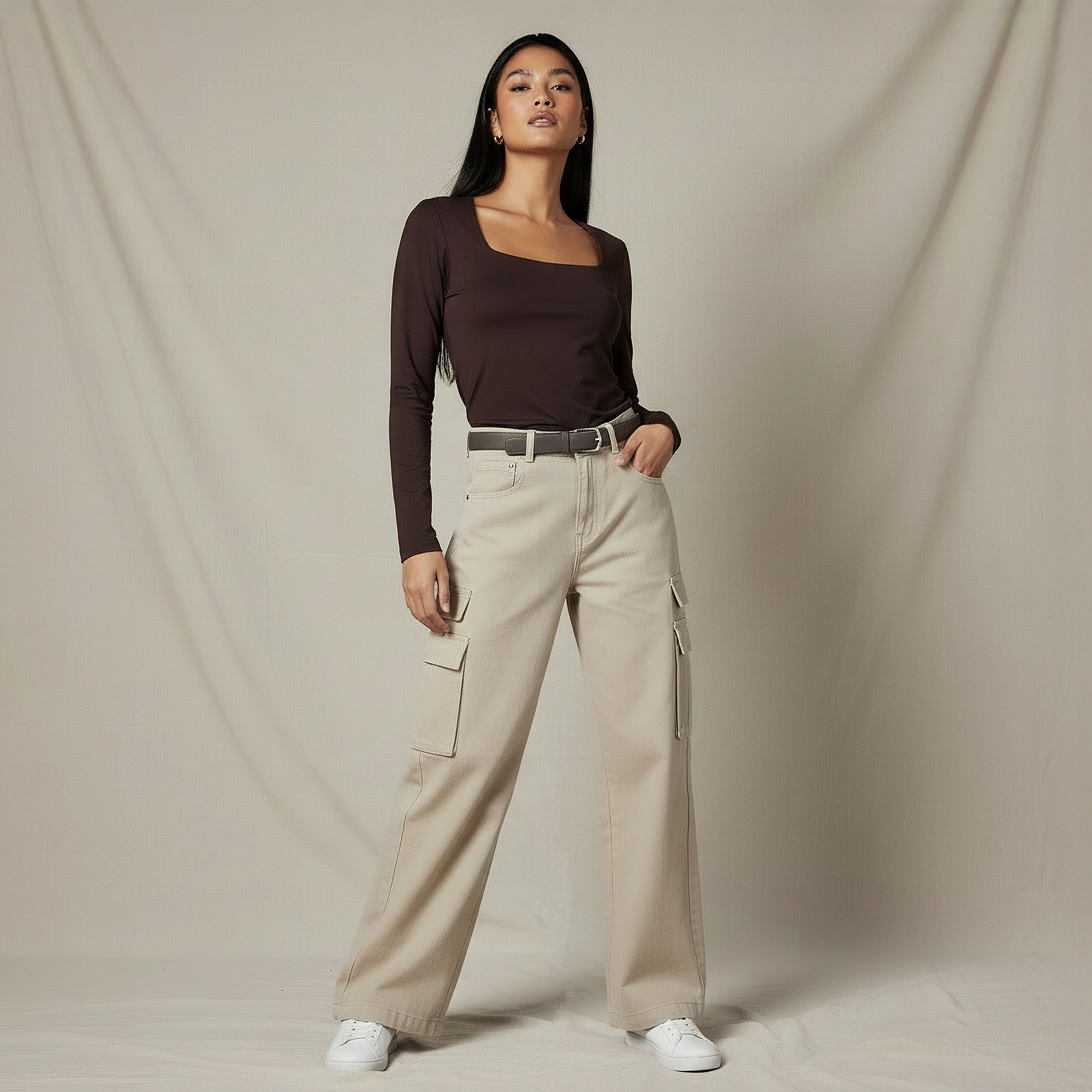 Cargo Pocket Jeans Cotton-women-clothing-bottoms-jeans-image-2