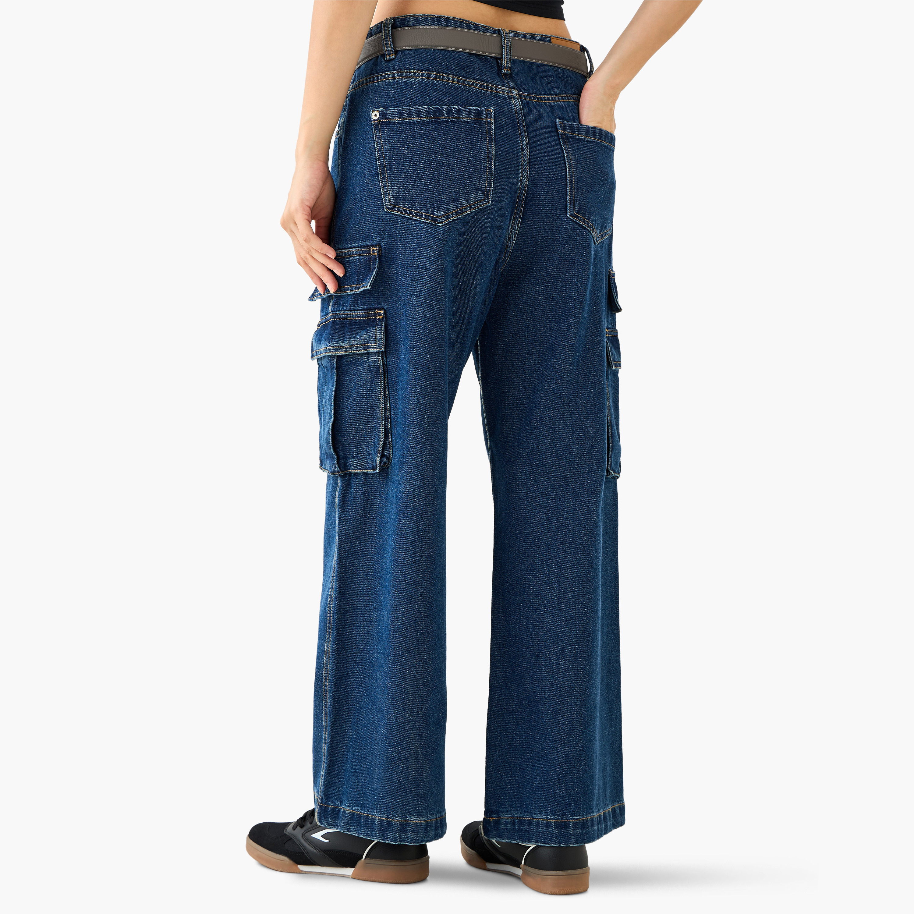 Cargo Pocket Jeans Cotton-women-clothing-bottoms-jeans-image-4