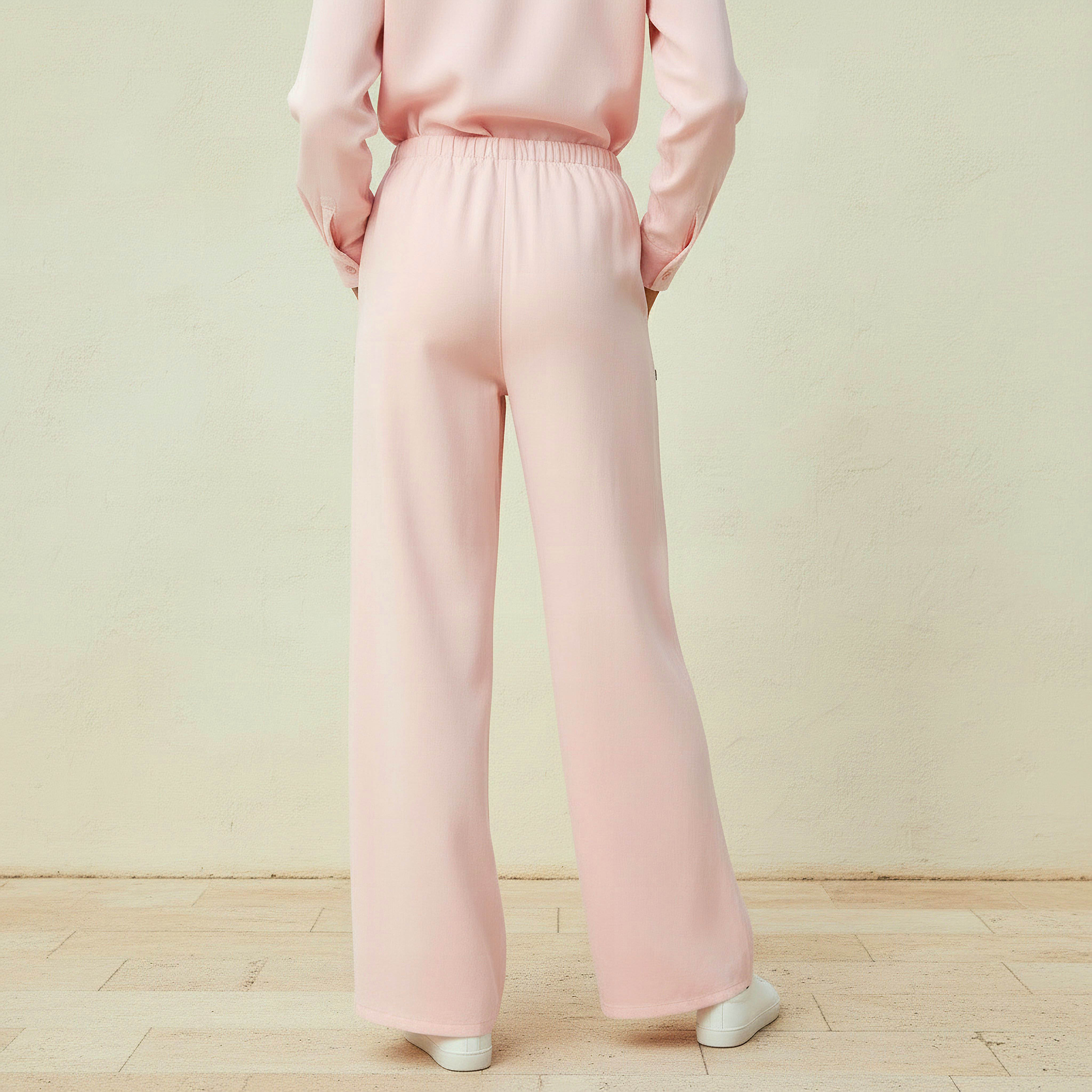 بنطلون واسع الساقين بخصر مطاطي-women-clothing-bottoms-trousers-image-4
