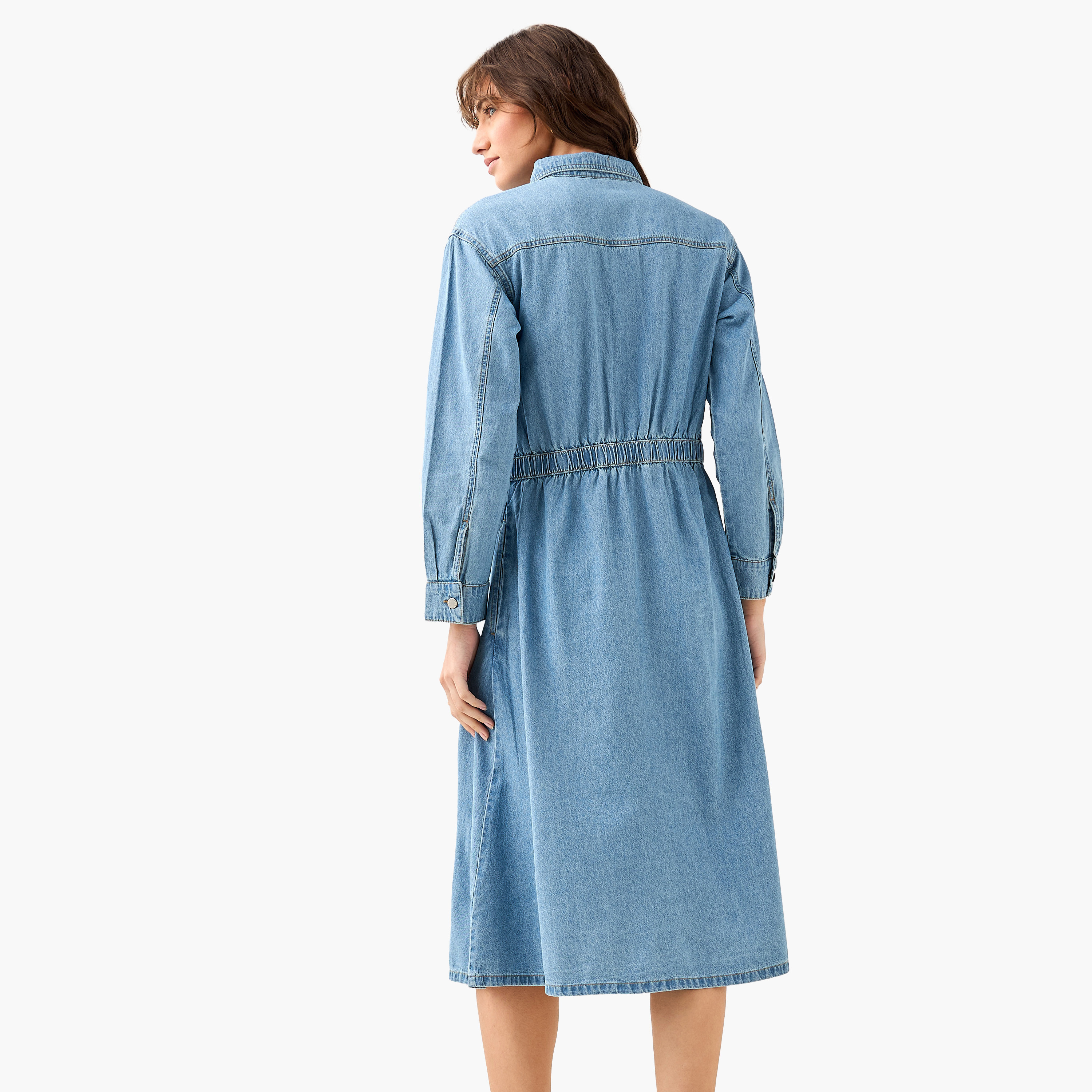 Midi Denim Shirt Dress-women-clothing-dresses-image-4