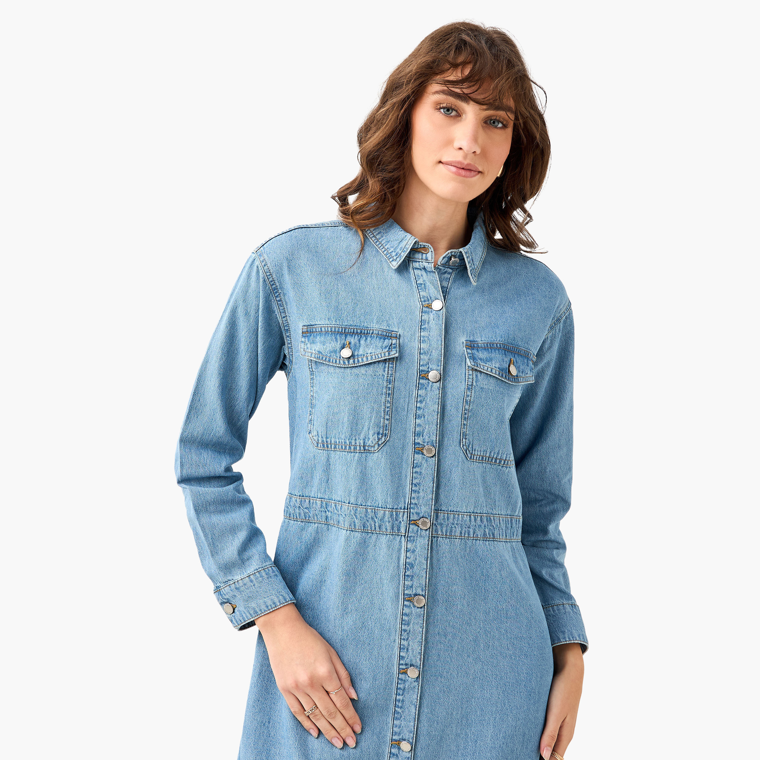 Midi Denim Shirt Dress-women-clothing-dresses-image-5