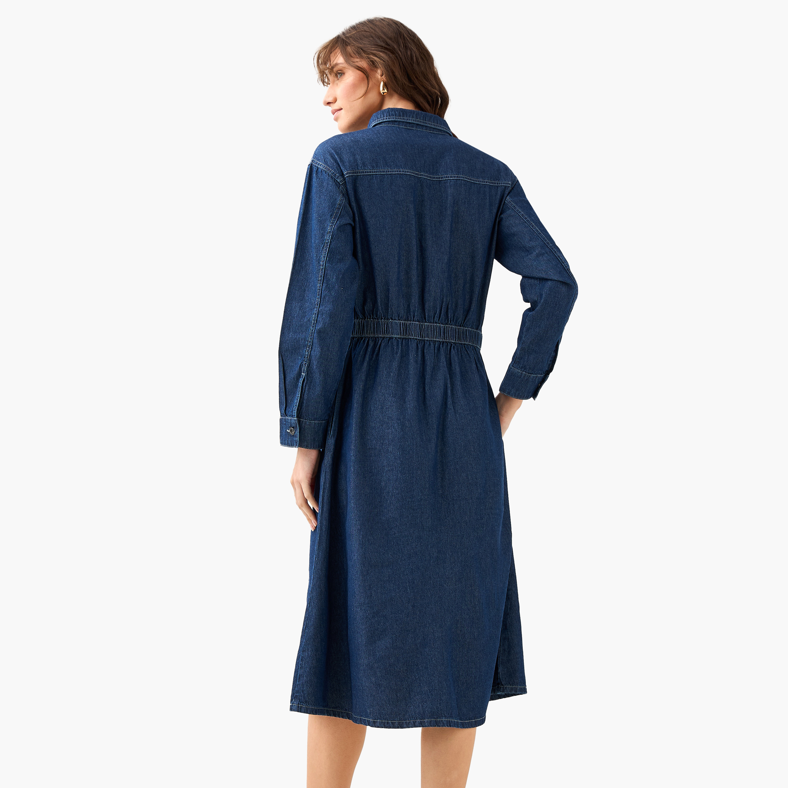 Midi Denim Shirt Dress-women-clothing-dresses-image-4