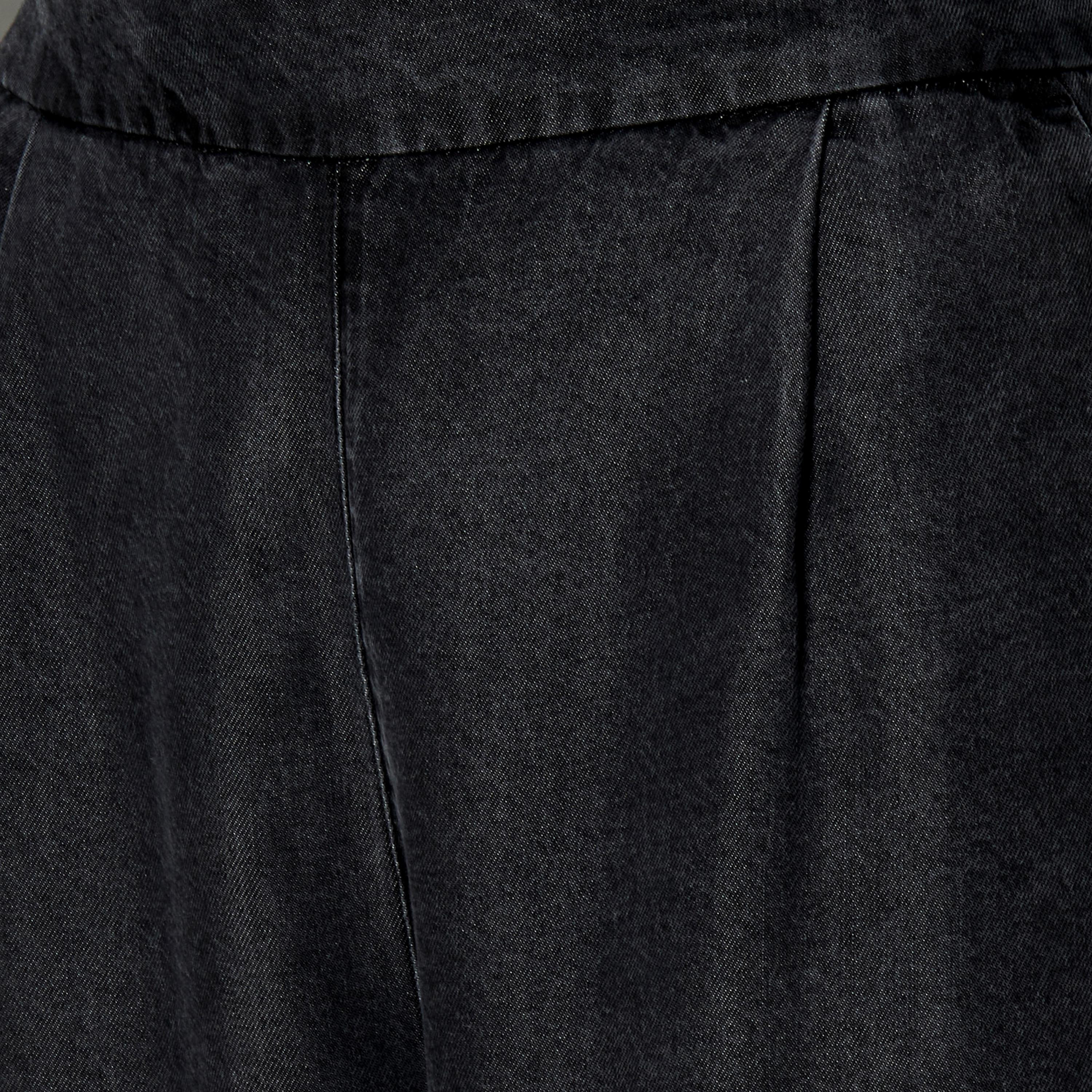 Wide Leg High-Rise Trousers with Elasticated Waistband-women-clothing-bottoms-trousers-image-2