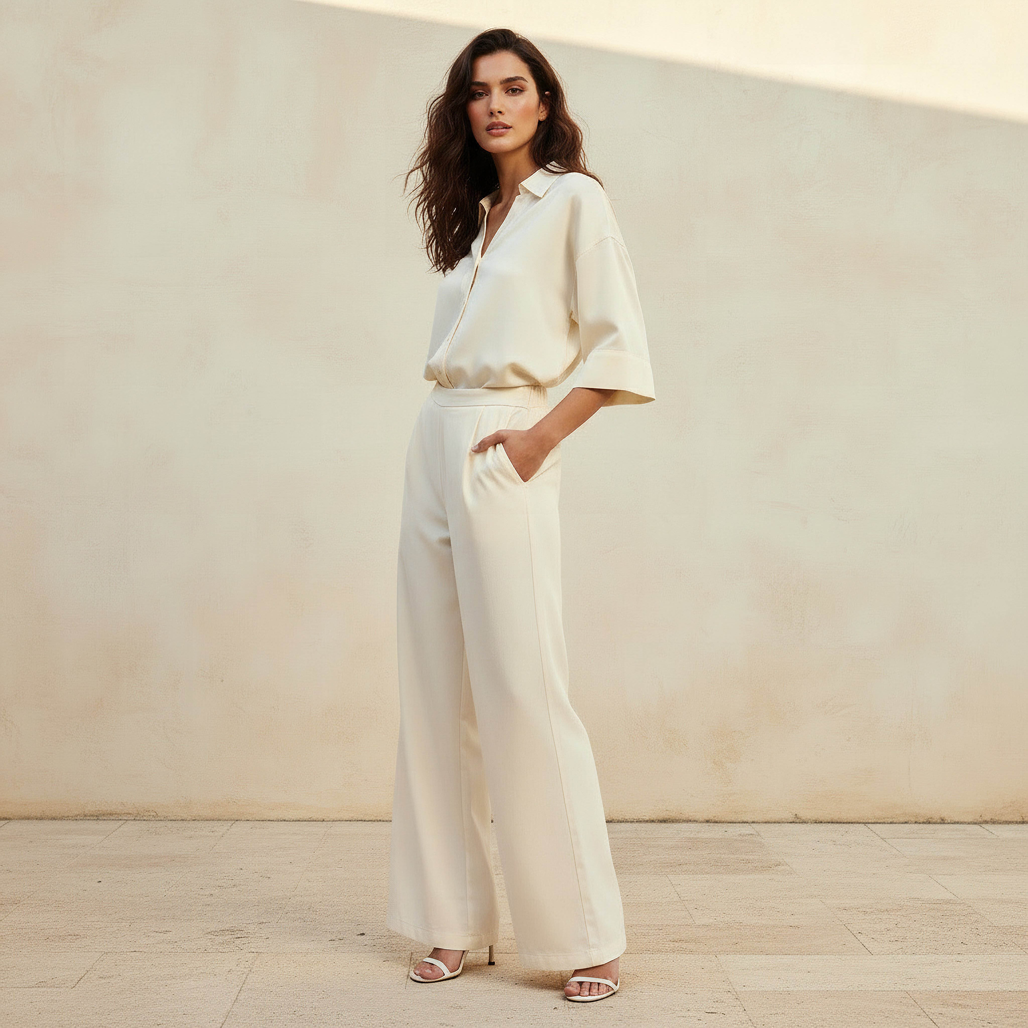 Wide Leg High-Rise Trousers with Elasticated Waistband-women-clothing-bottoms-trousers-image-3