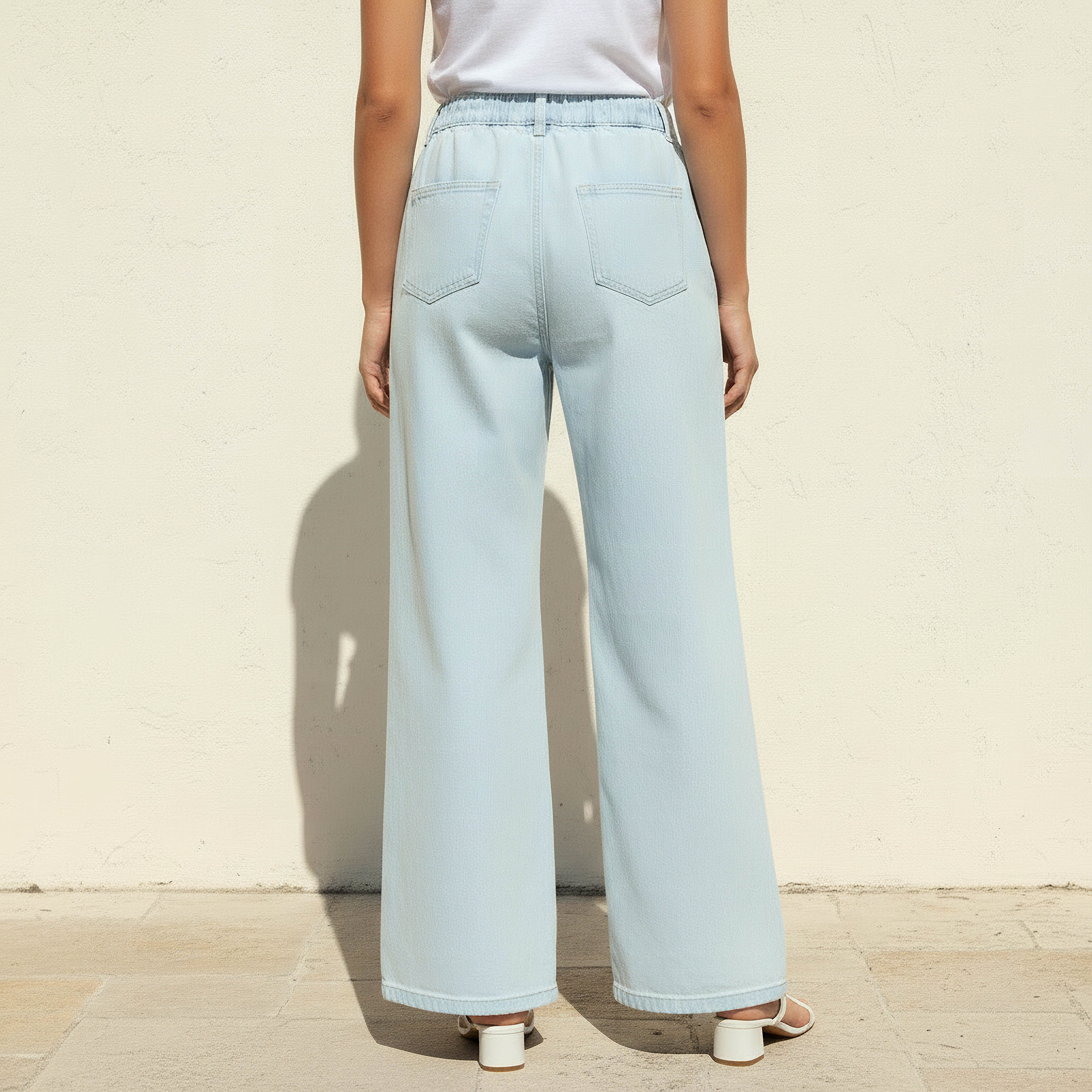 Wide Leg High-Rise Jeans with Elastic Waist-women-clothing-bottoms-jeans-image-4