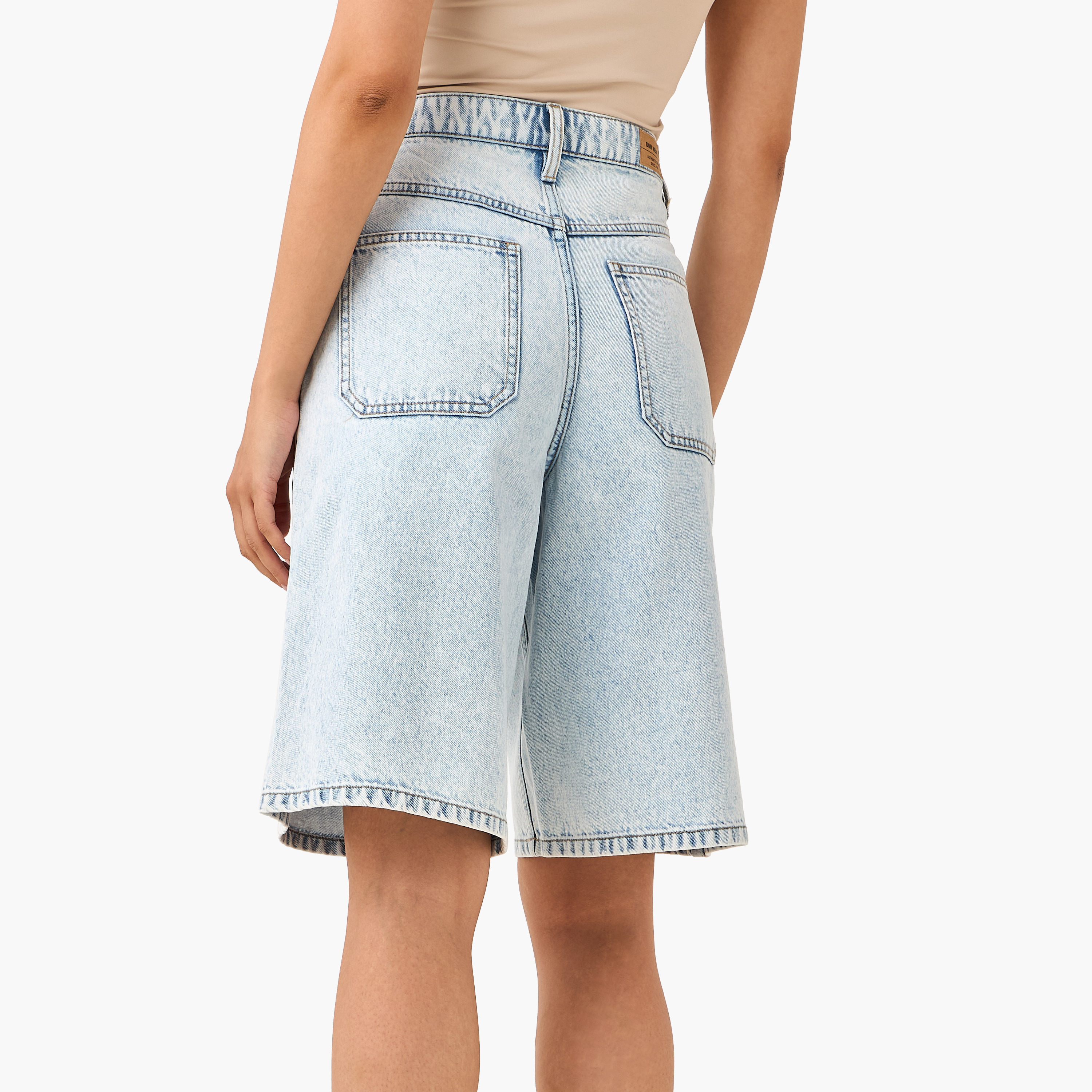 Mid-Rise Burmuda Cotton Shorts with Pockets-women-clothing-bottoms-shorts-image-6