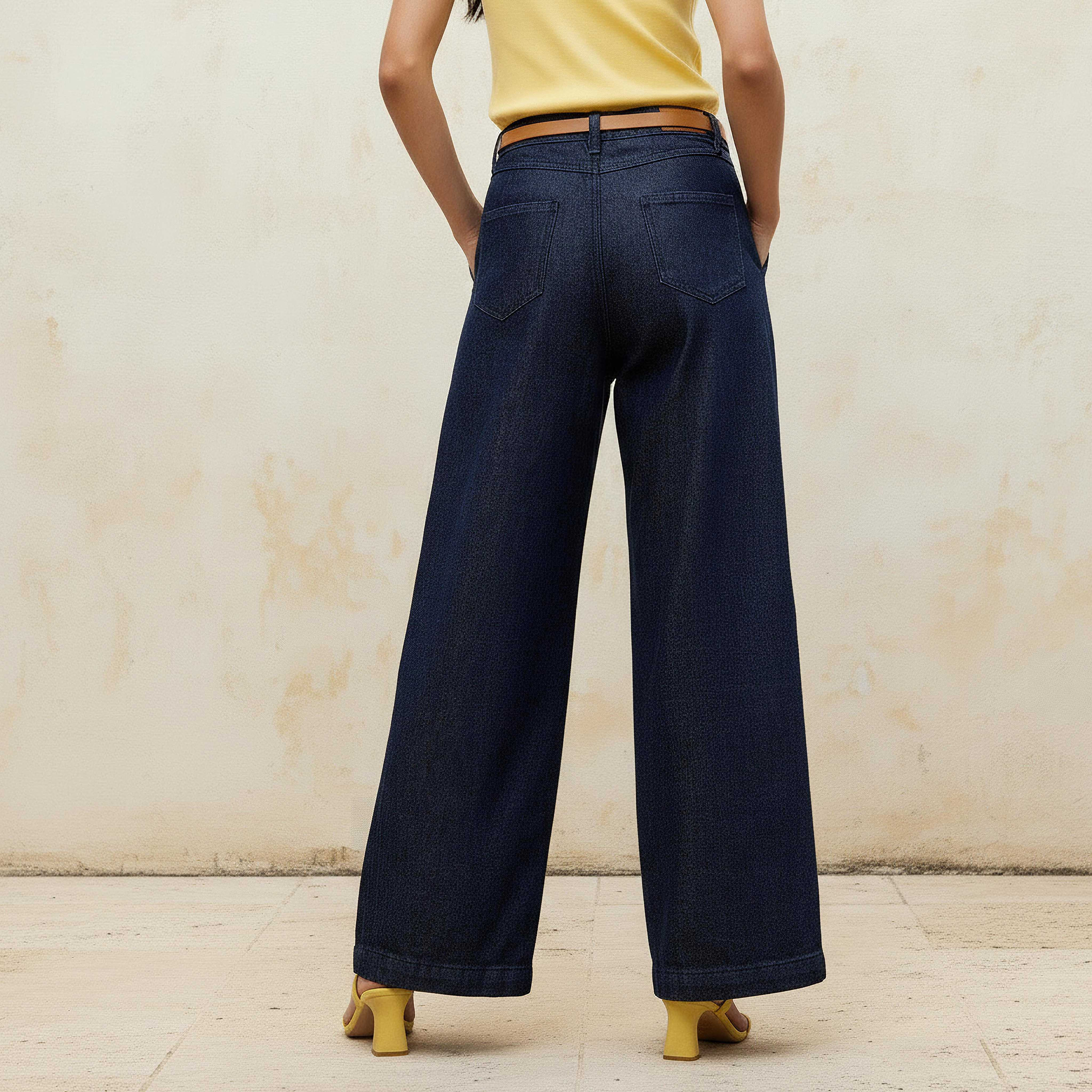 Straight Fit Mid-Rise Jeans with Belt Cotton-women-clothing-bottoms-jeans-image-4