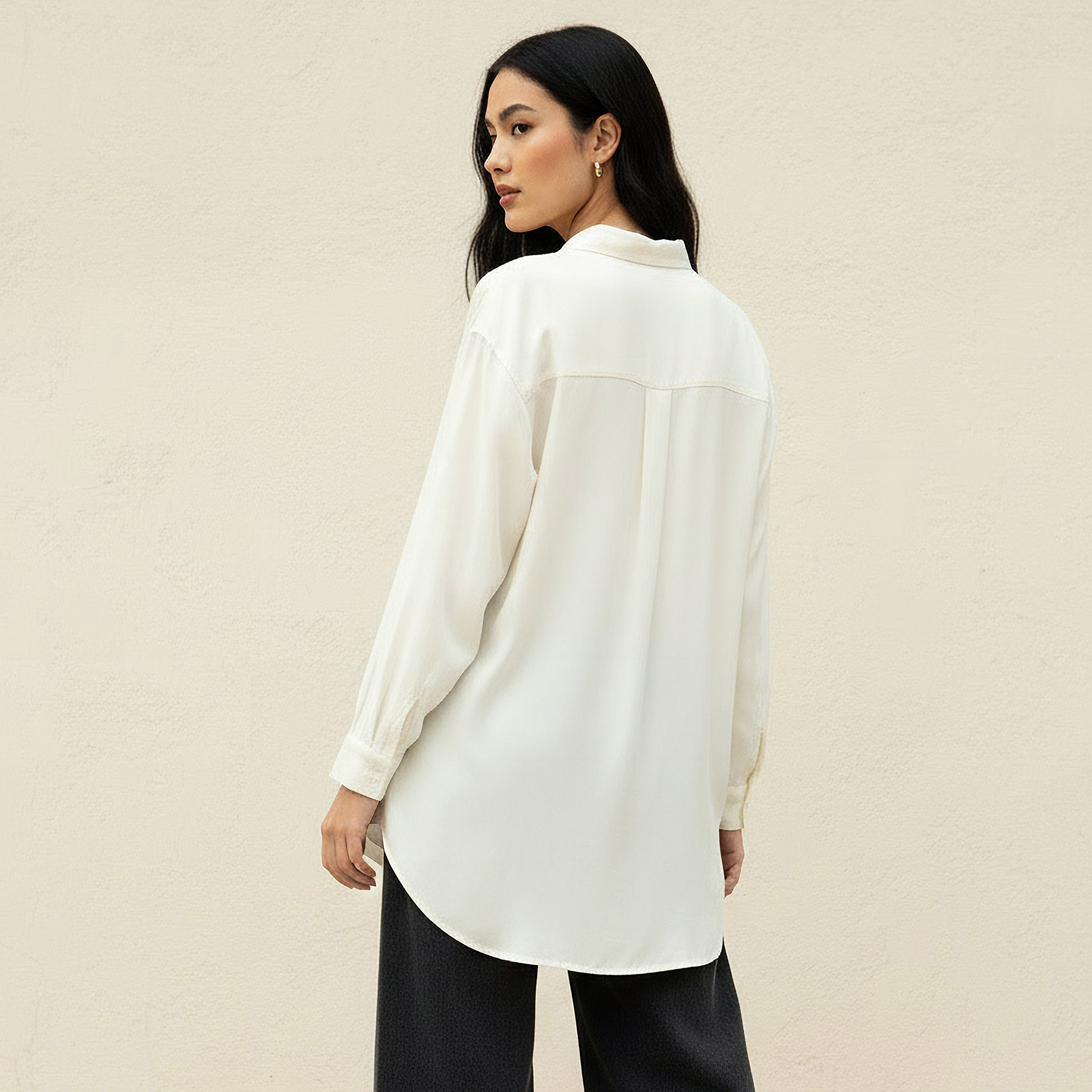 Tencel Longline Shirt with Chest Pocket-women-clothing-shirtsandblouses-shirts-image-4