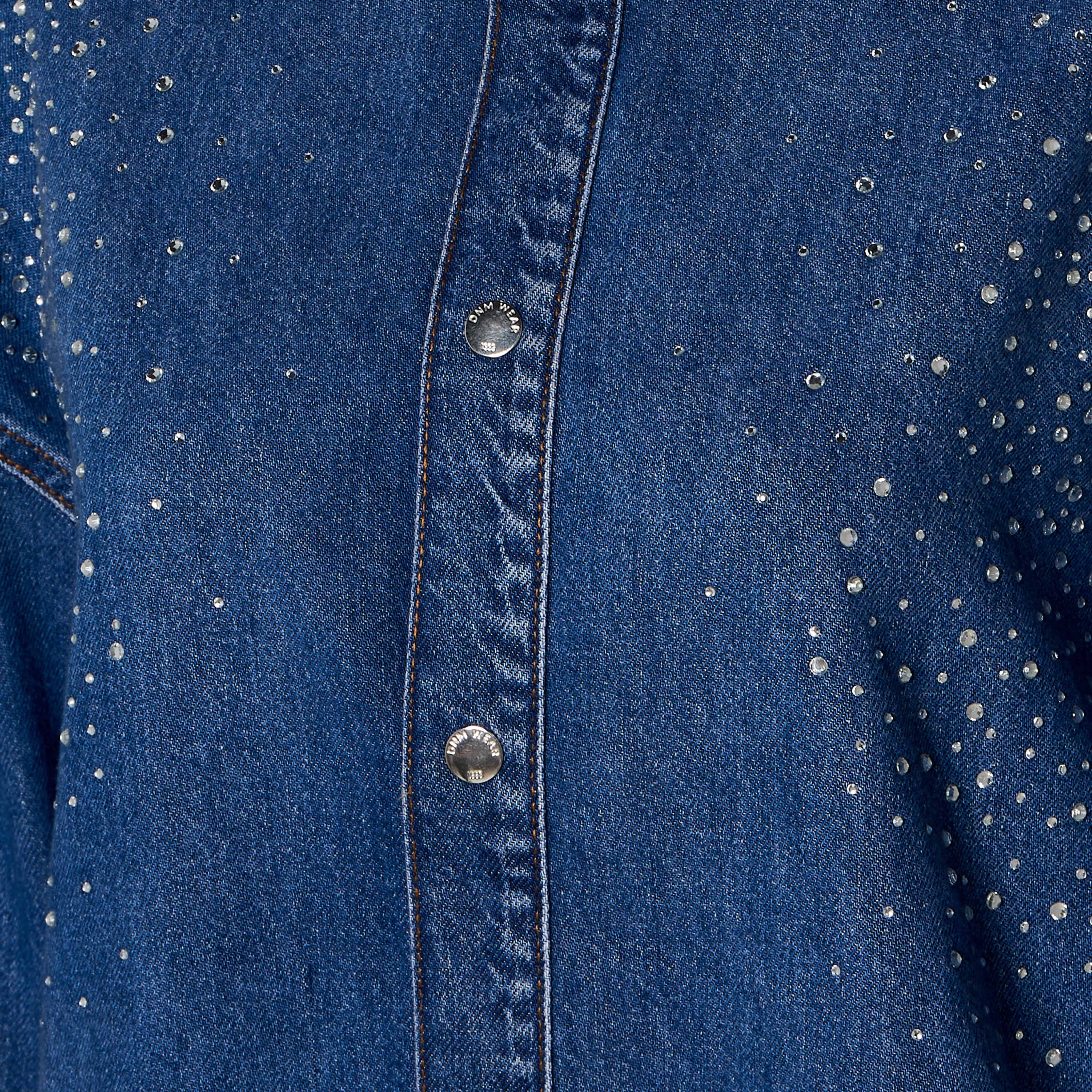 Embellished Denim Shirt-women-clothing-shirtsandblouses-shirts-image-2