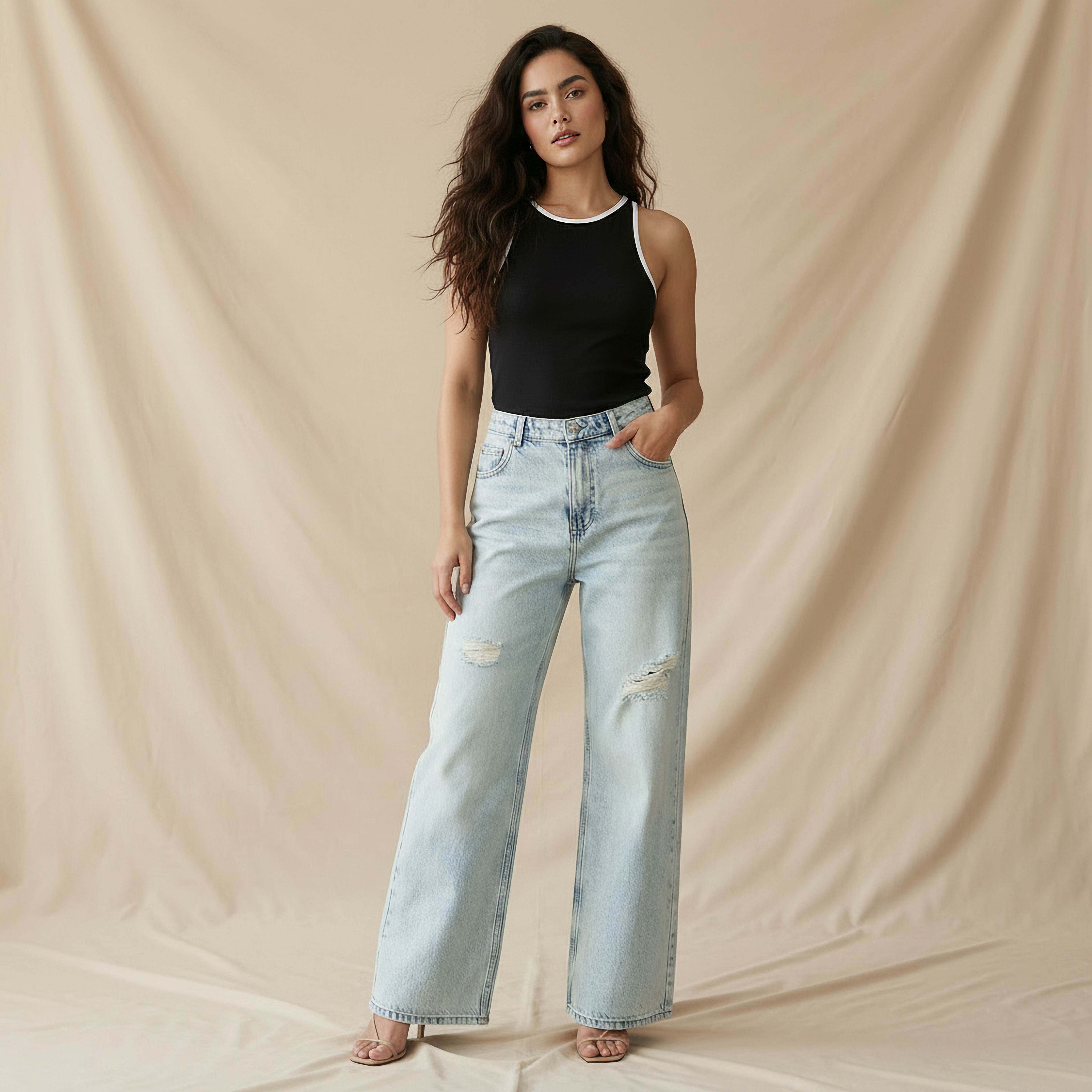 Mid-Rise Jeans Ripped Accent Cotton-women-clothing-bottoms-jeans-image-3