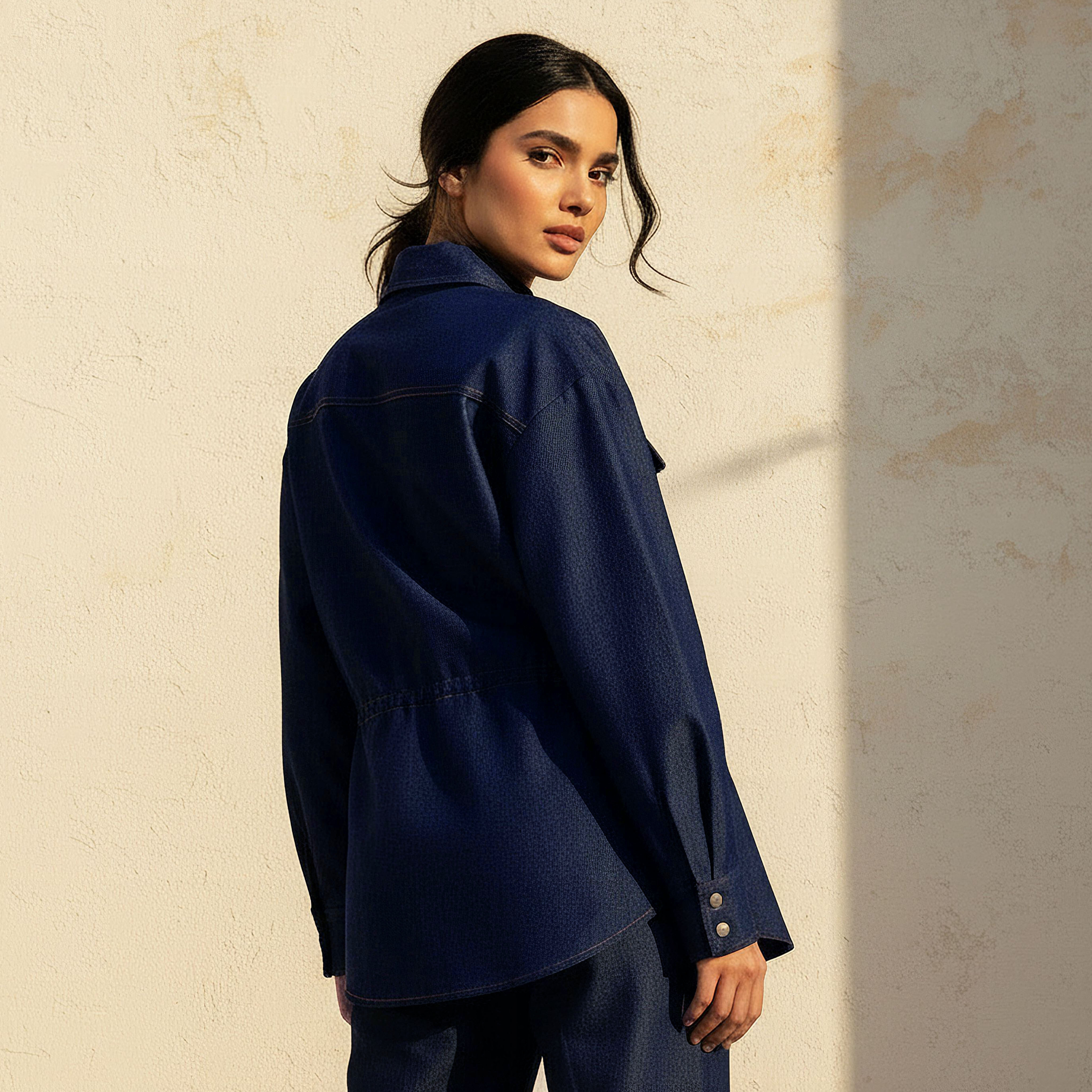 بلوزة بتصميم قميص بحزام خصر قابل للتعديل-women-clothing-shirtsandblouses-shirts-image-4
