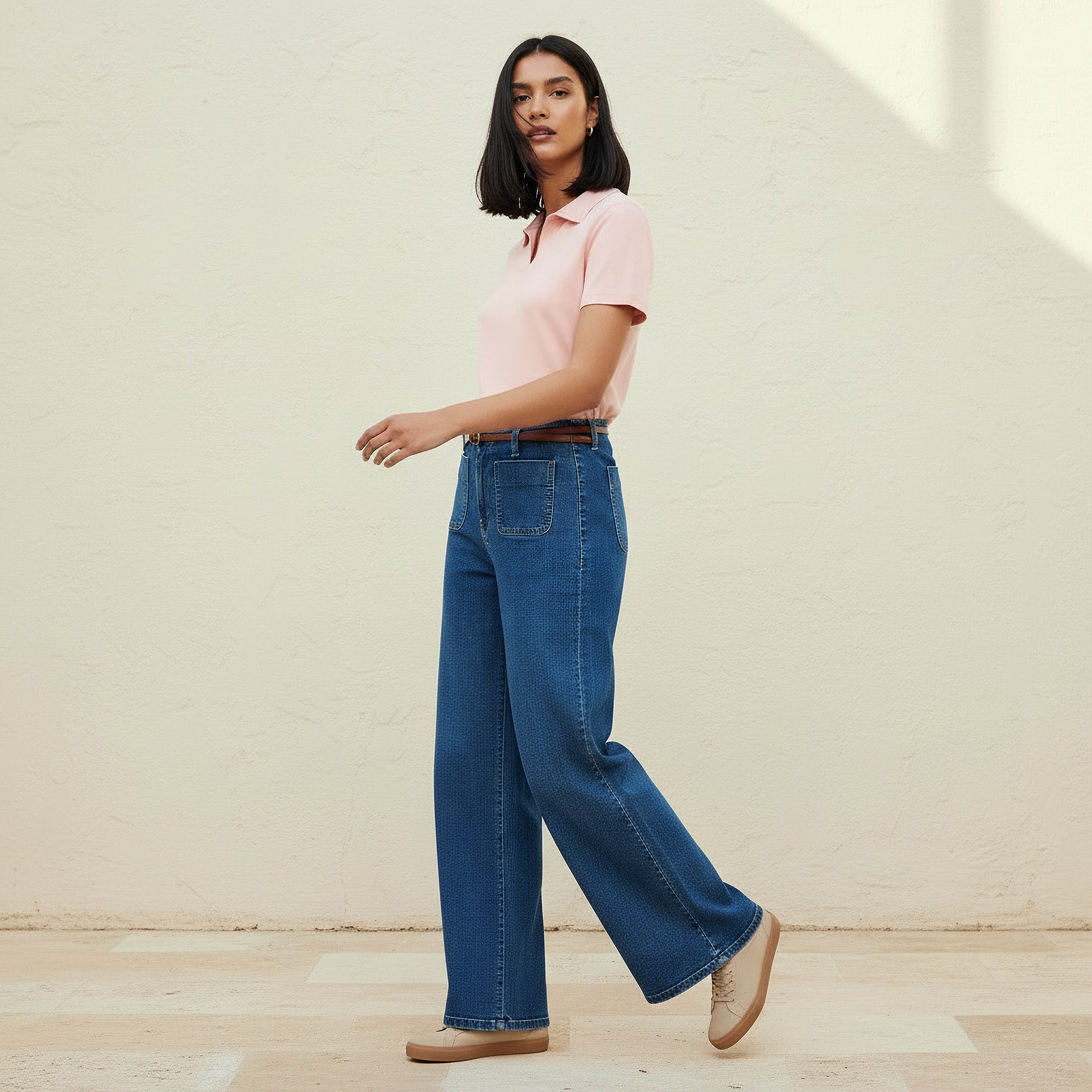 Jeans with Patch Pockets Cotton-women-clothing-bottoms-jeans-image-3