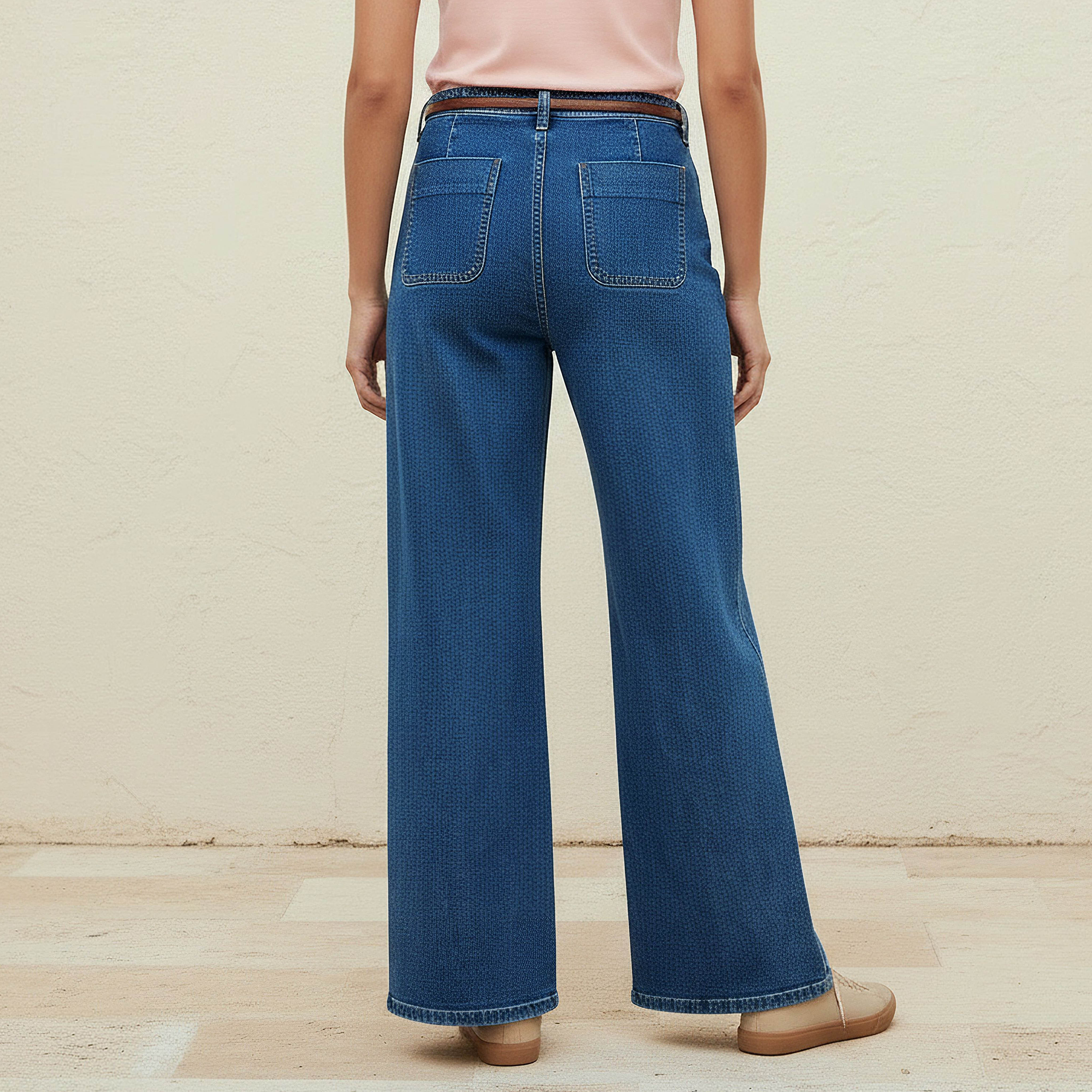 Jeans with Patch Pockets Cotton-women-clothing-bottoms-jeans-image-4