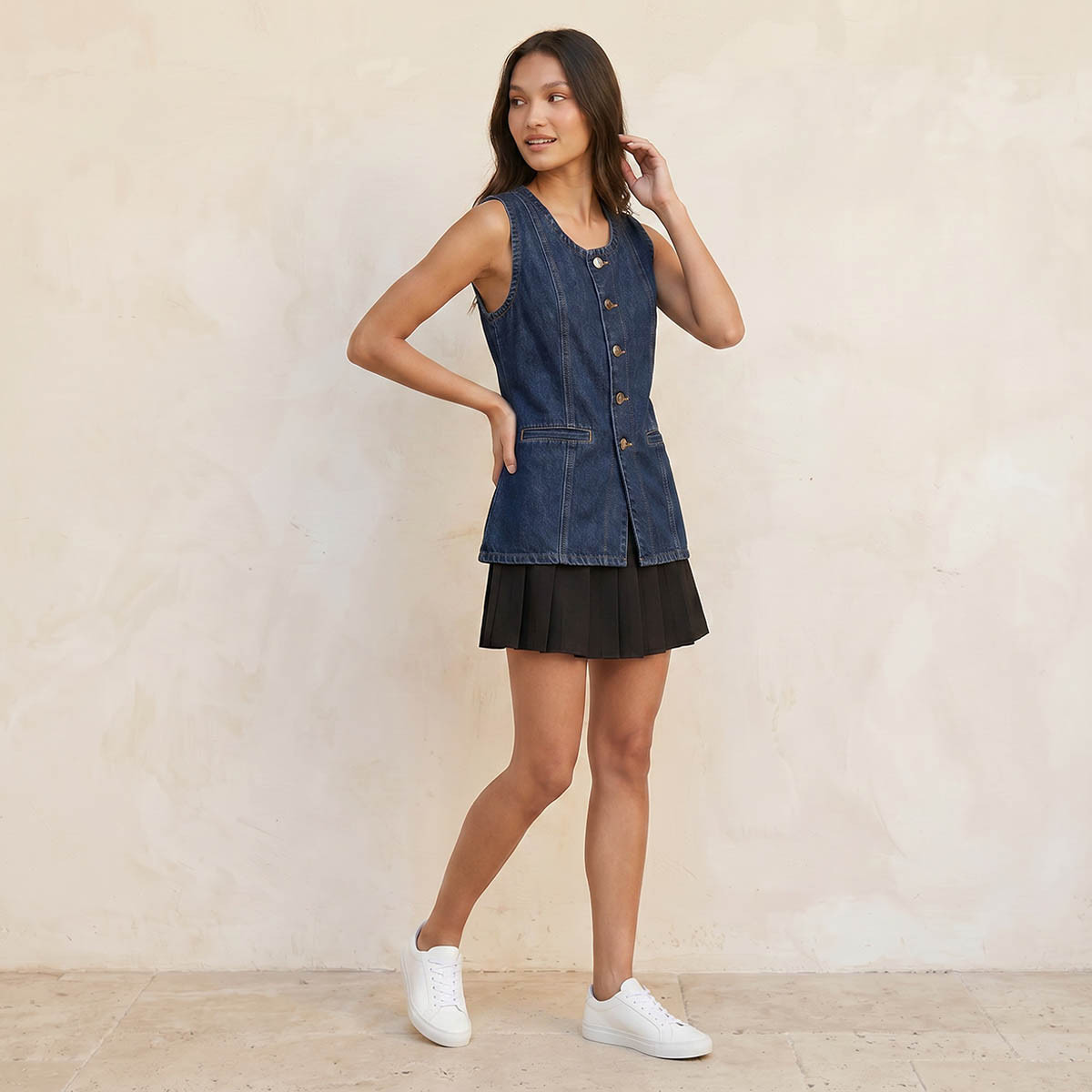 معطف خصر قطن بجيوب من لي كوبر-women-clothing-shirtsandblouses-blouses-image-5