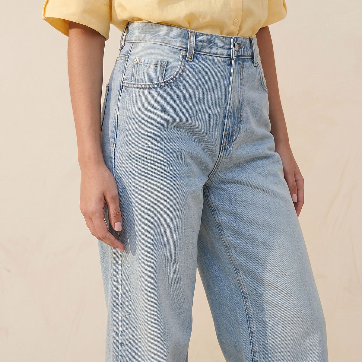 بنطلون جينز بقصّة مستقيمة وخصر مرتفع من سبلاش دنيم-women-clothing-bottoms-jeans-image-5