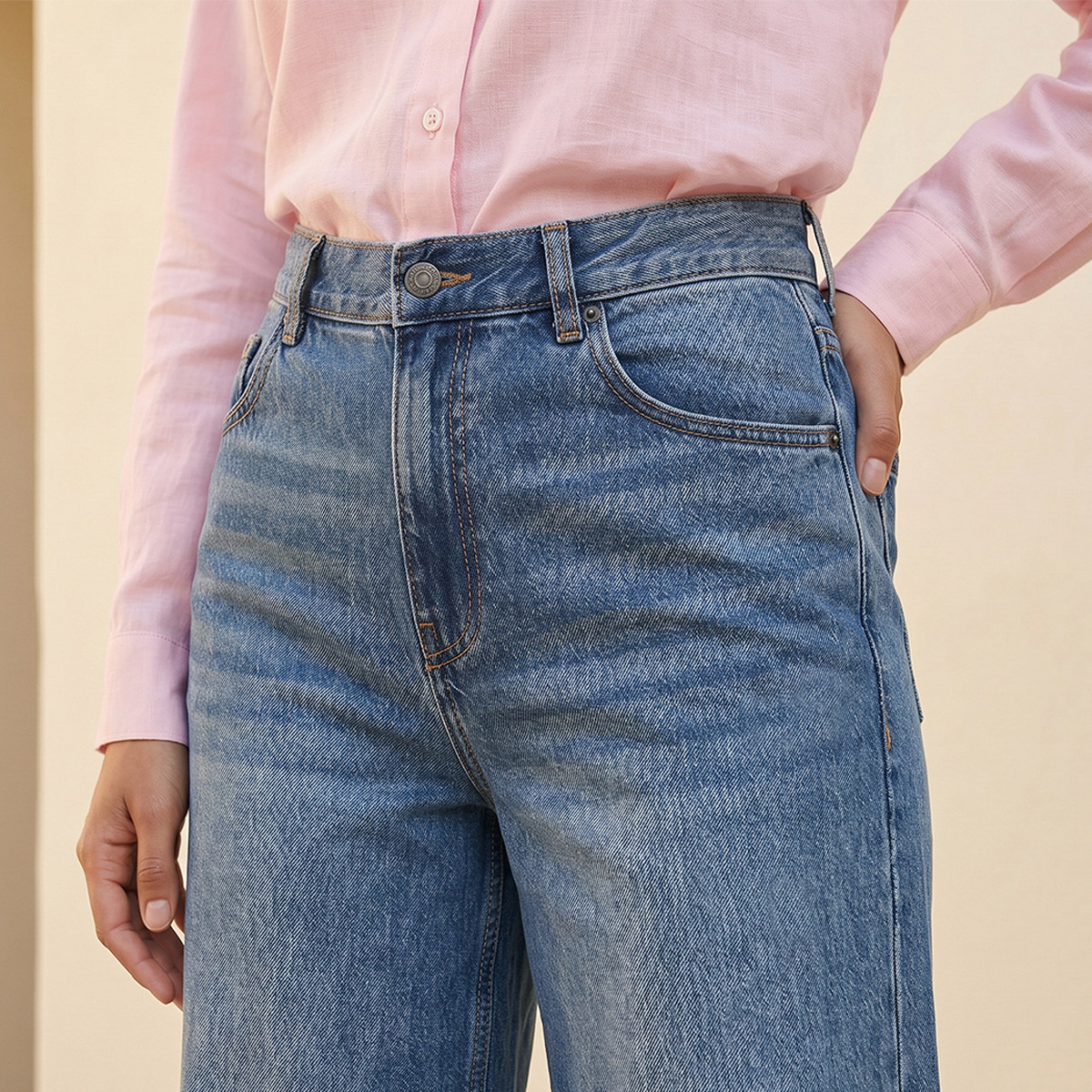 Splash Denim Straight Fit High Waist Jeans-women-clothing-bottoms-jeans-image-5