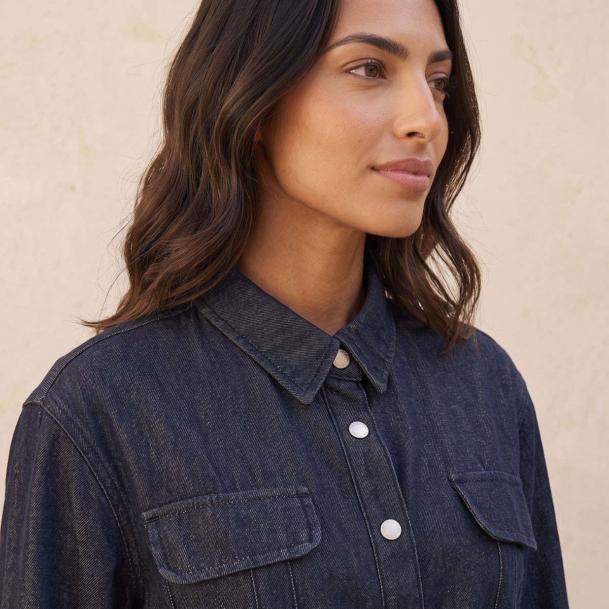 قميص بخصر رباط من سبلاش دنيم-women-clothing-shirtsandblouses-shirts-image-7