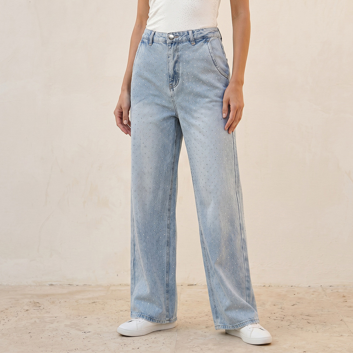 Splash Denim High-Rise Jeans with Embellished Design-women-clothing-bottoms-jeans-image-1