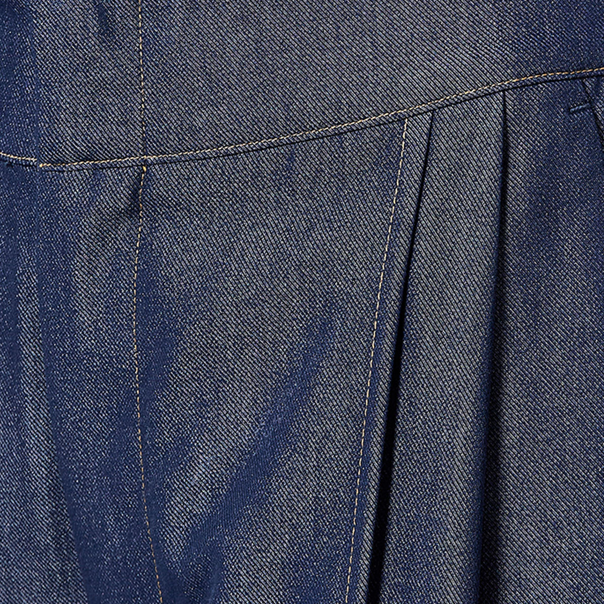 بنطلون جينز دينم واسع الساقين بخصر مرن وتفاصيل كسرات من سبلاش-women-clothing-bottoms-jeans-image-2