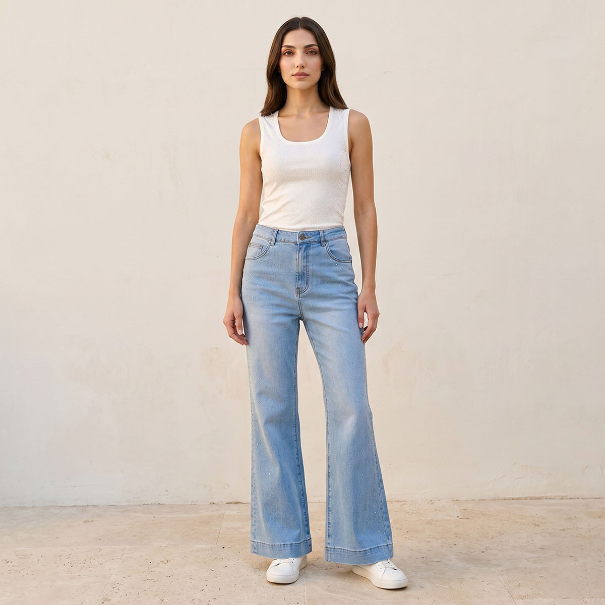 Splash Denim Flared Embellished Jeans-women-clothing-bottoms-jeans-image-5