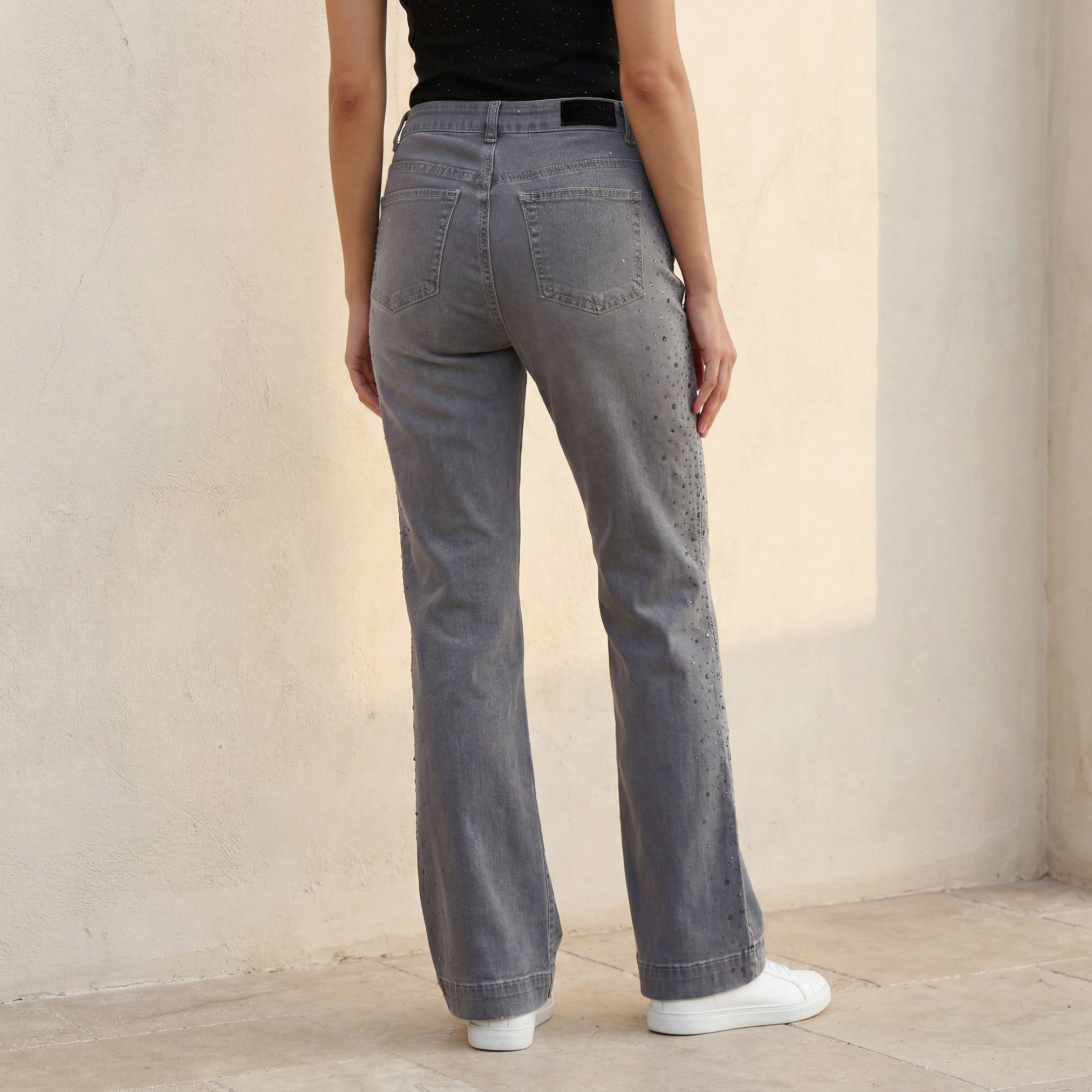 Splash Denim Flared Embellished Jeans-women-clothing-bottoms-jeans-image-4